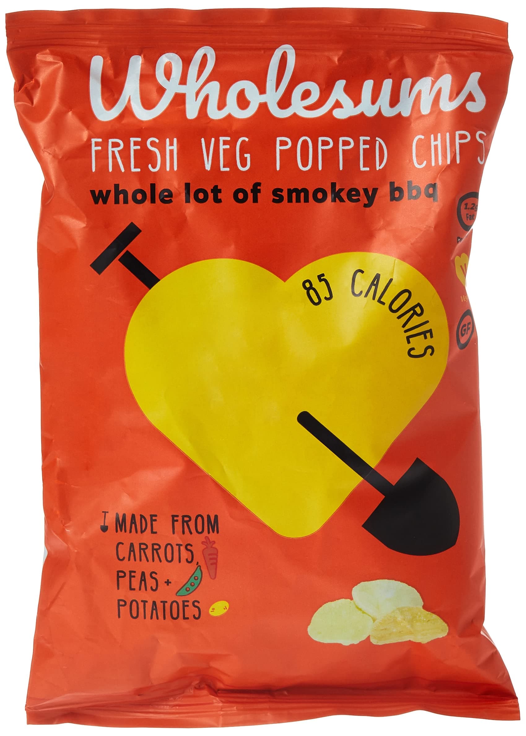 Wholesums Fresh Vegetable Popped Chips Barbeque, 22 gm