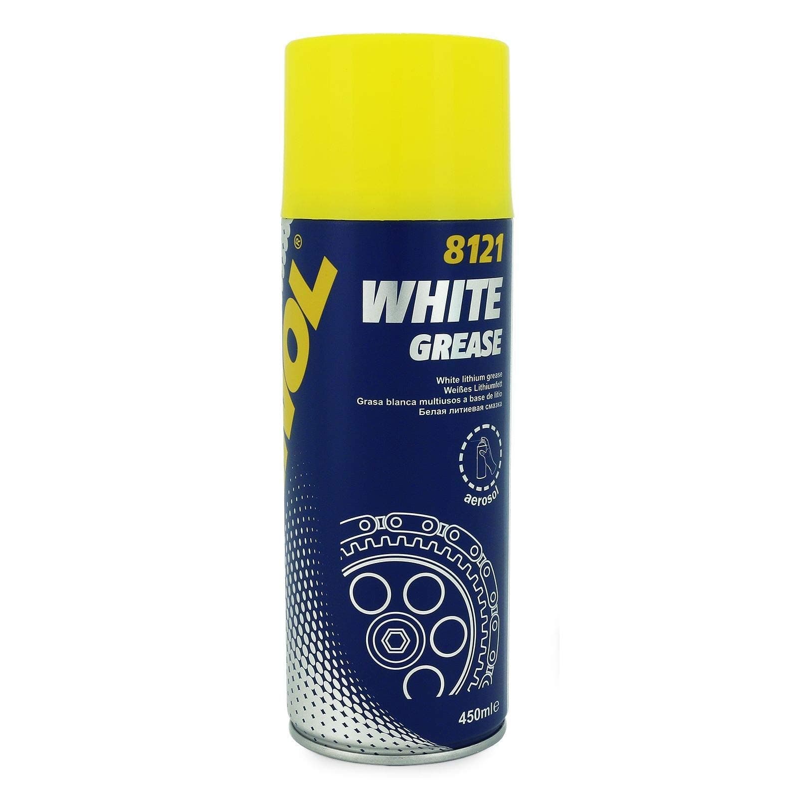 SCT MANNOL 8121 Lubrication White lithium Grease Spray - German Brand Quality - 450 ml