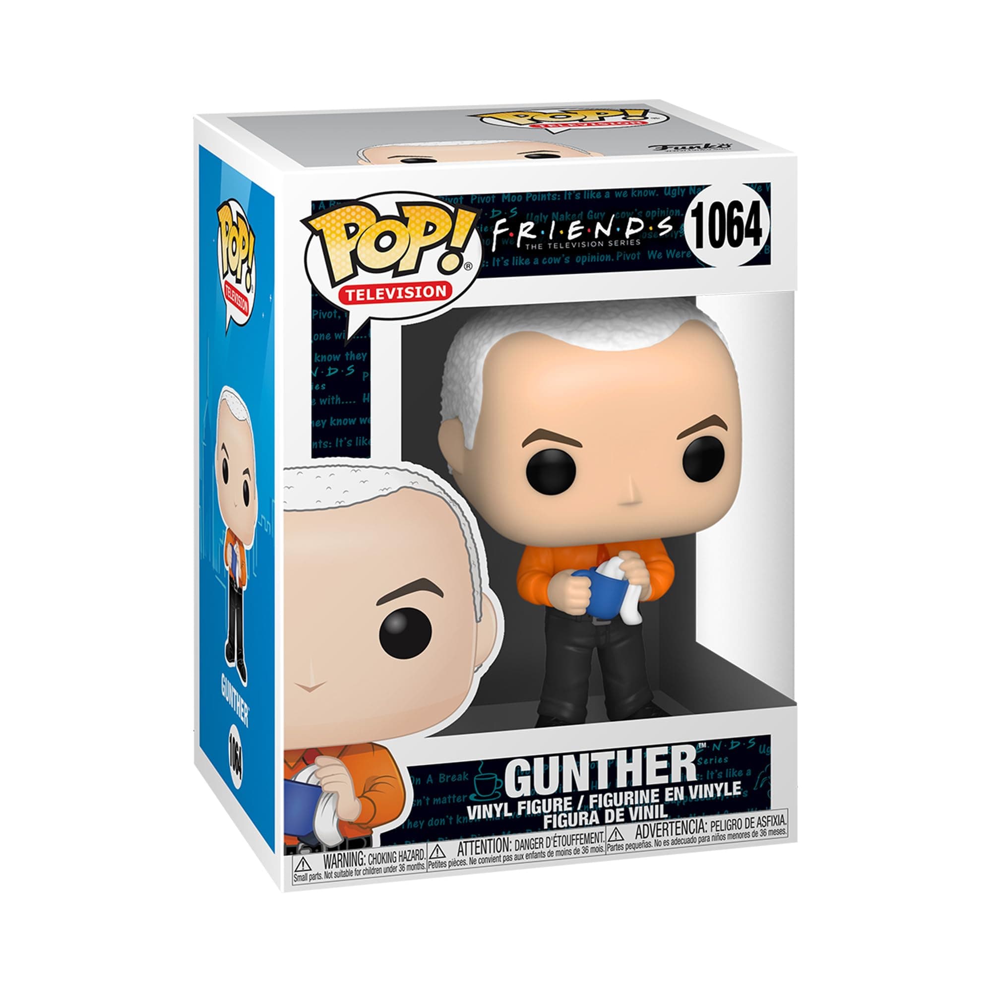 Pop! TV: Friends-Gunther In Vest - 1/6 Odds for Rare Chase Variant - Collectable Vinyl Figure - Gift Idea - Official Merchandise - Toys for Kids & Adults - TV Fans - Model Figure for Collectors