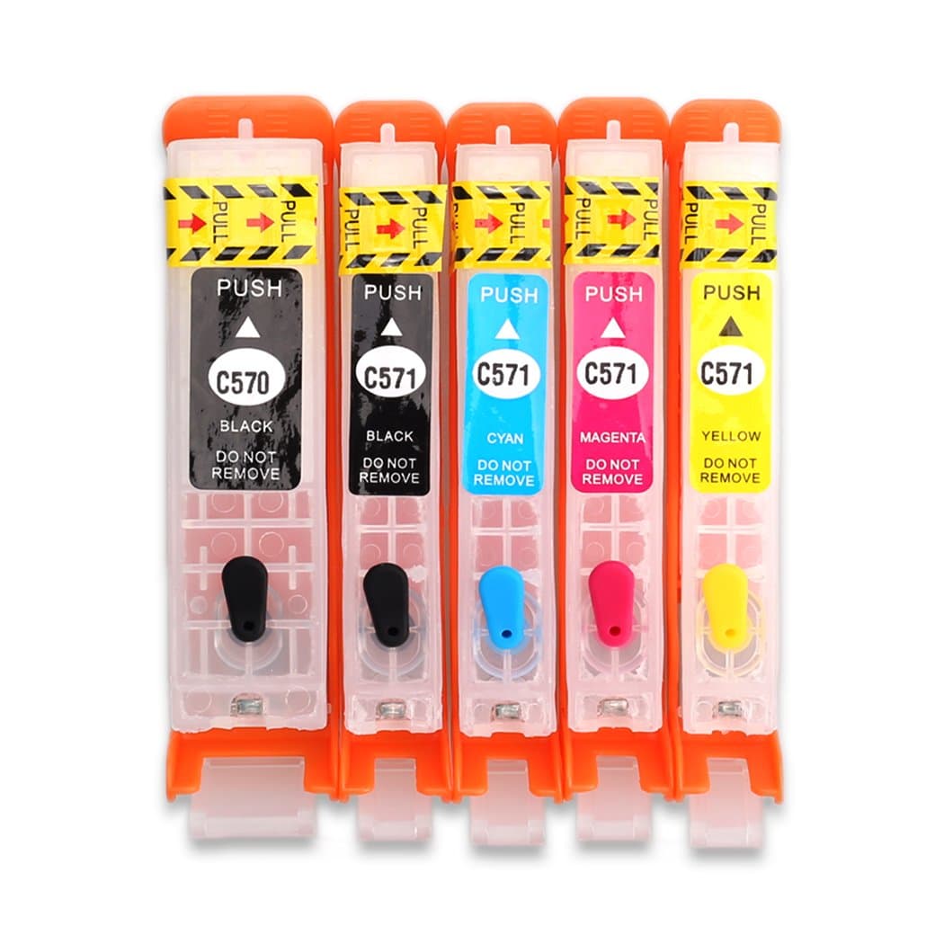 HEMEIEmpty Refillable Ink Cartridge Replacement for PGI-570 CLI-571,Work with TS5050 TS5051 TS5052 TS5053 TS5055 TS6050 TS6051 TS6052 TS8050 TS8051 TS8052 TS8053 TS9050 TS9055 Printer