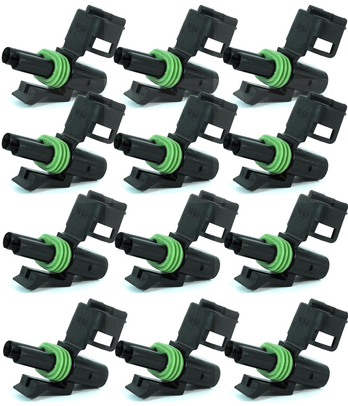 PRECISION FARM SUPPLY APTIV Packard (2 Circuits) Female 2-Contact Tower Half Body Connector (Pack of 12), Female Weatherpack, Waterproof, Nylon, Copper, Screw Terminal