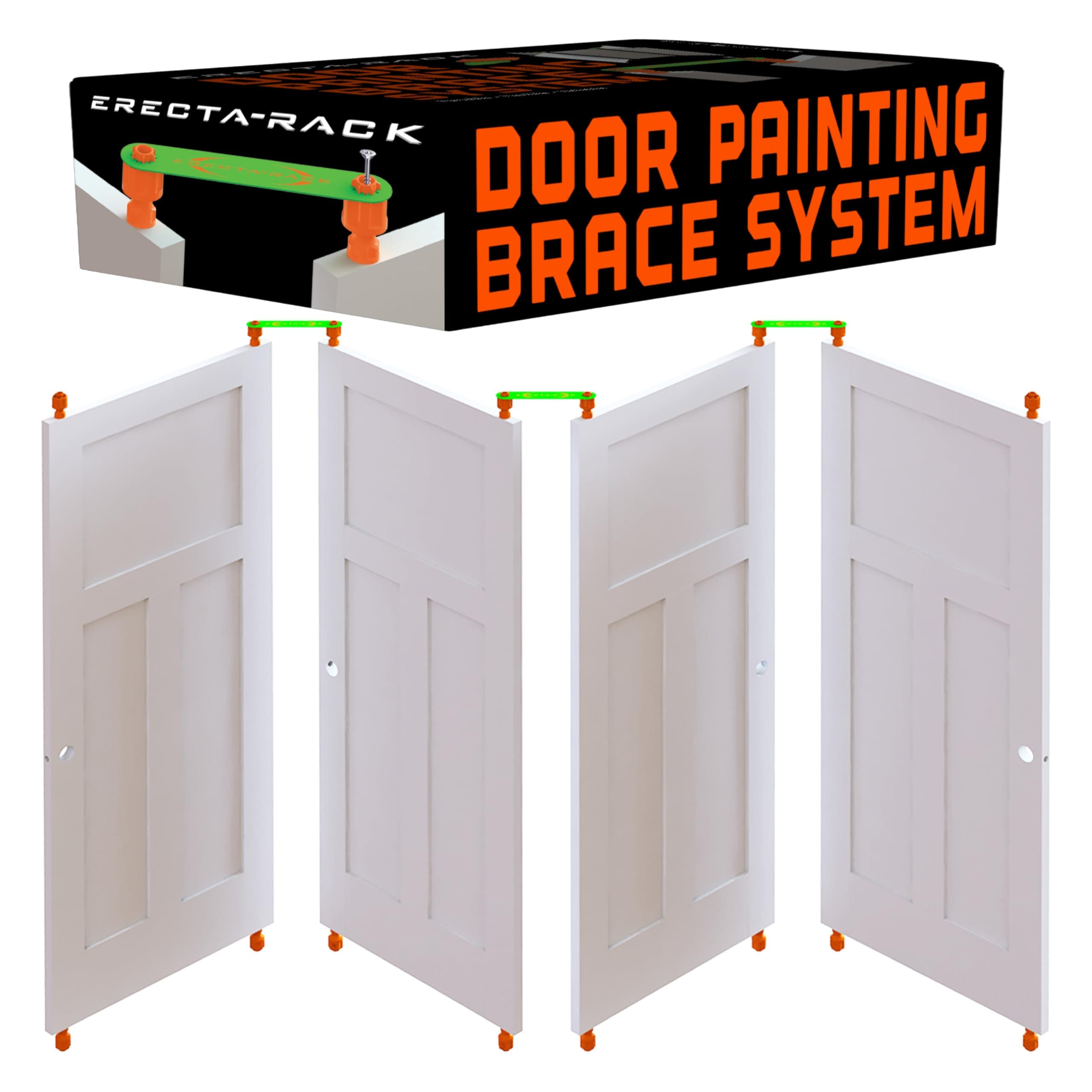 Door Painting Stand For Up to 10 Full-Size Doors, Vertically Prep, Spray, Paint & Dry Multiple Doors on Both Sides, Secure Door Holder for Painting