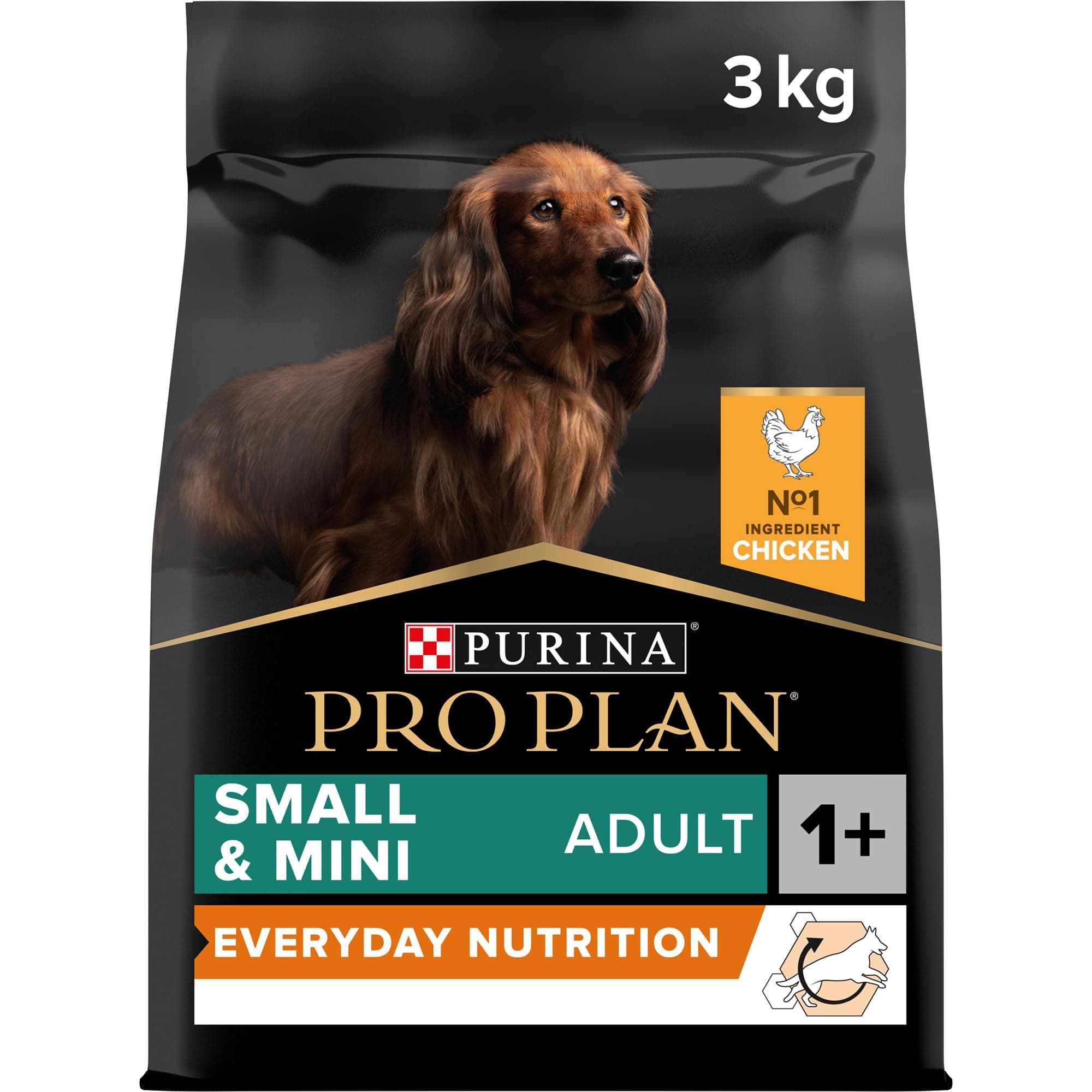Proplan Small And Mini Adult Dog Food-Chicken, Brown, 3.0 Kg, 12272216
