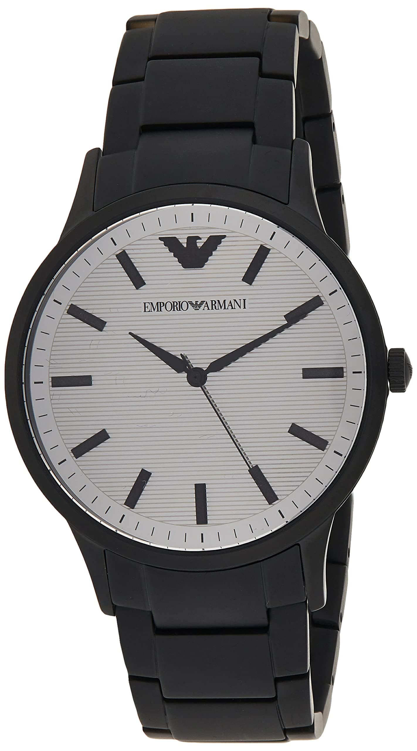 Emporio Armani Men's Black Quartz Watch, Analog Display And Stainless Steel Strap Ar11259