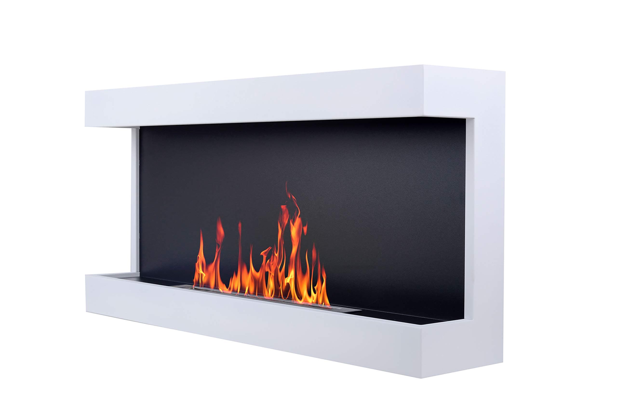 Bio Ethanol Fireplace Gel Stand Fireplace Carter 100 cm Black/White
