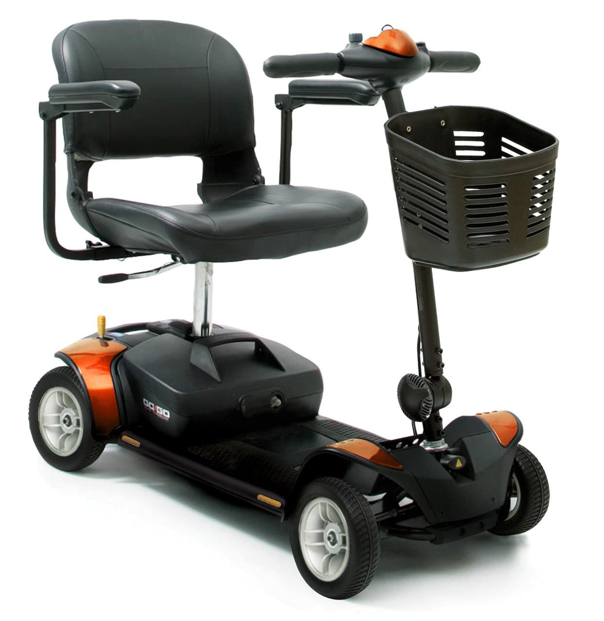 Pride Go-Go Elite Traveller 12 Amp 4 Wheel Mobility Scooter - Orange
