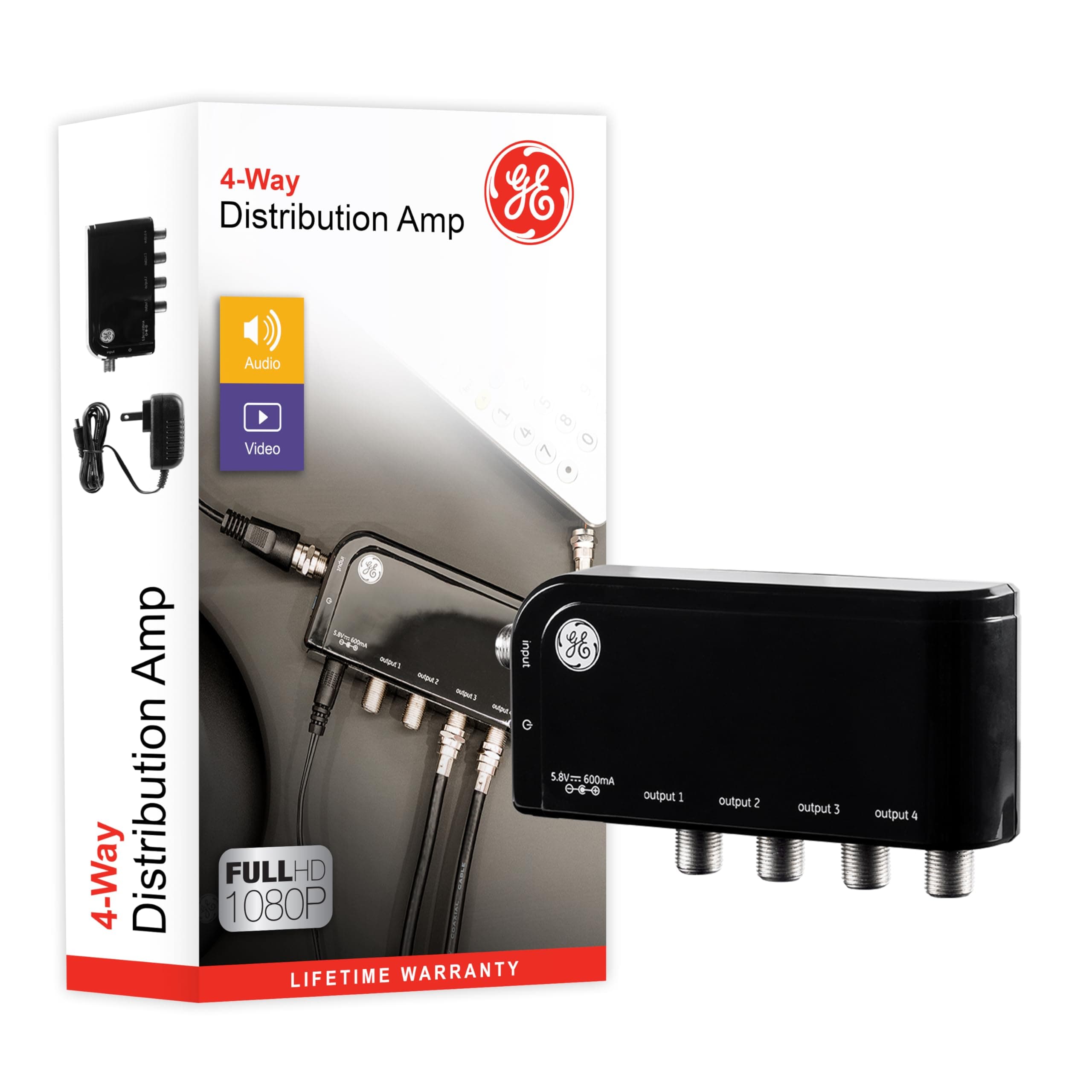 GE 4-Way Distribution Amplifier, 34479