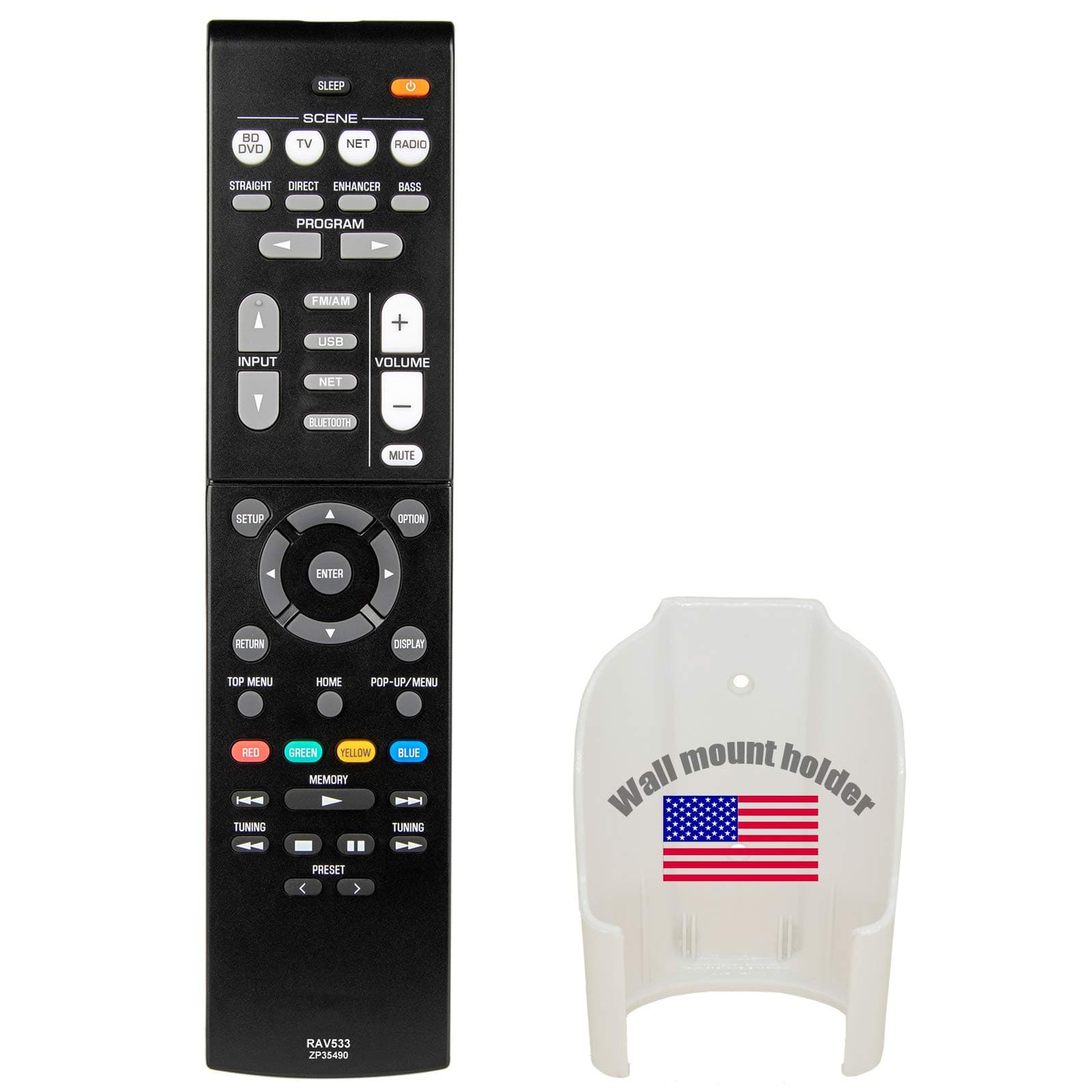 Replacement for Yamaha Receiver Remote Control RX-V383 RX-V383BL RX-V379 HTR-3068 RXV383 RXV383BL RXV379 HTR3068