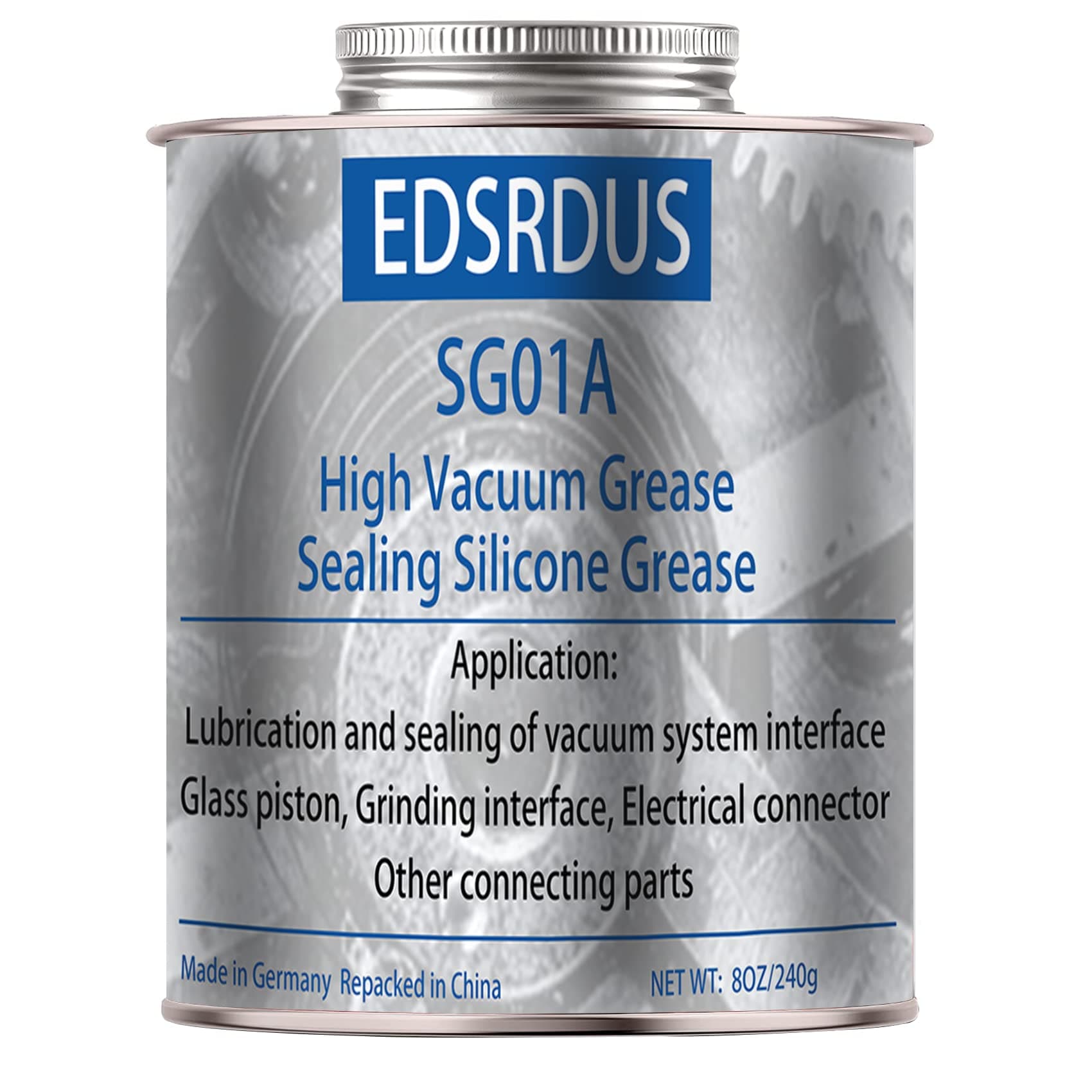 SG01A High Vacuum Grease Special Thickened Formula Silicone Sealing Grease Dielectric Waterproof Vacuum Pump Glass Piston Marine Electrical Insulation O-Ring Lubricant 8OZ(240g) x1 Pack