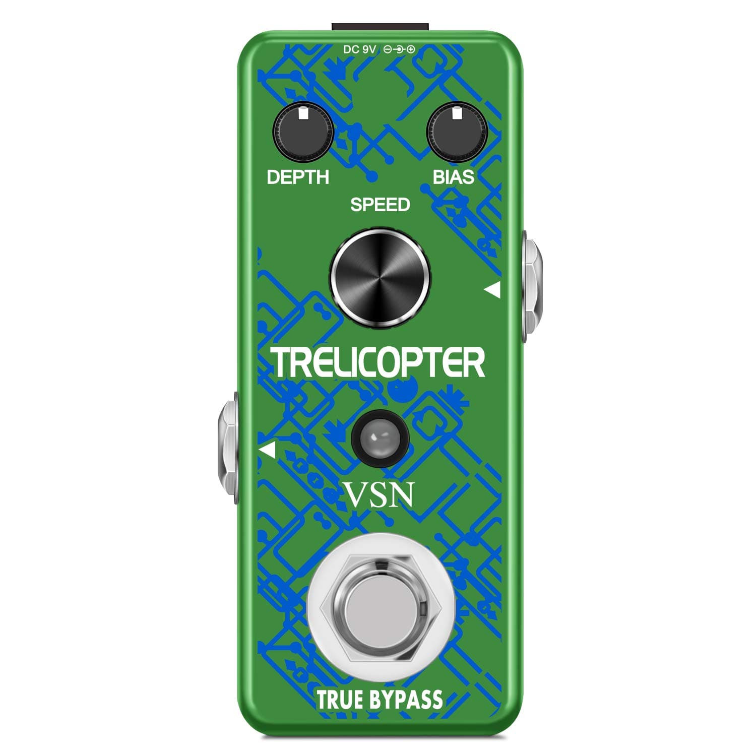 VSN Guitar Tremolo Effect Pedal of Classic Trelicopter Effects Tremolo Pedals for Electric Guitar Effect True Bypass