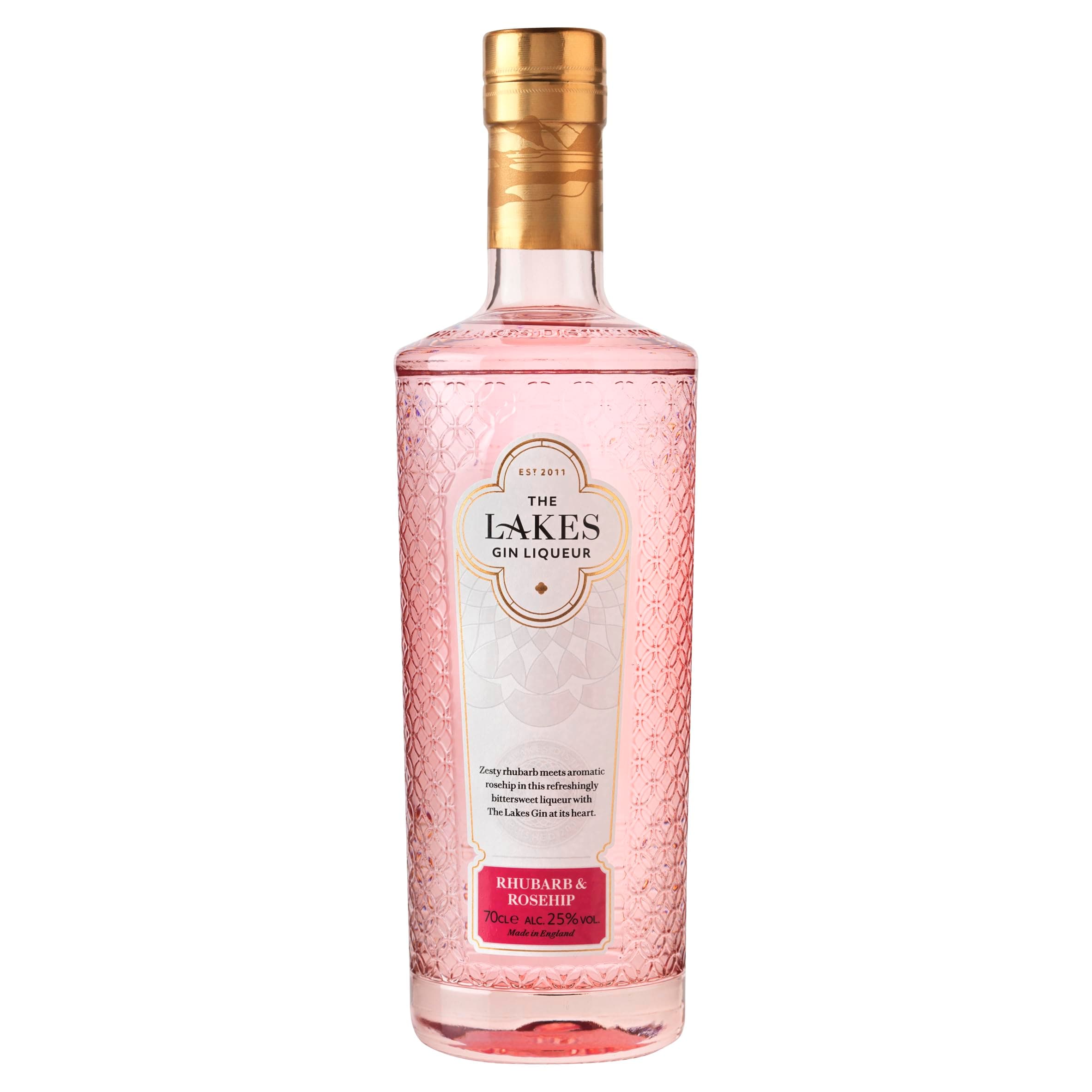 The Lakes Rhubarb and Rosehip Gin Liqueur (25% ABV, 70cl)