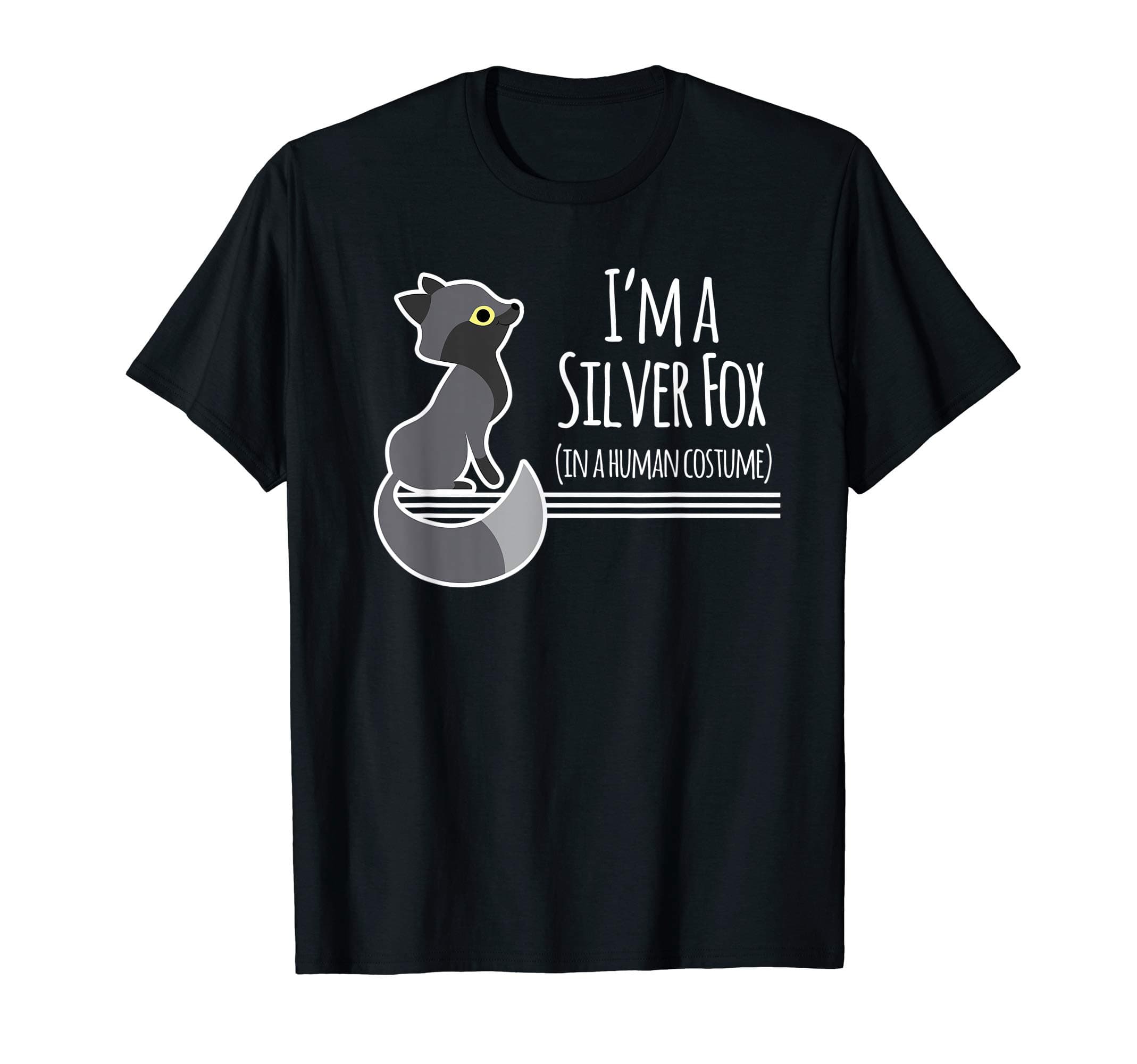 Silver Fox Costume Funny Halloween Graphic Cute Foxes T-Shirt