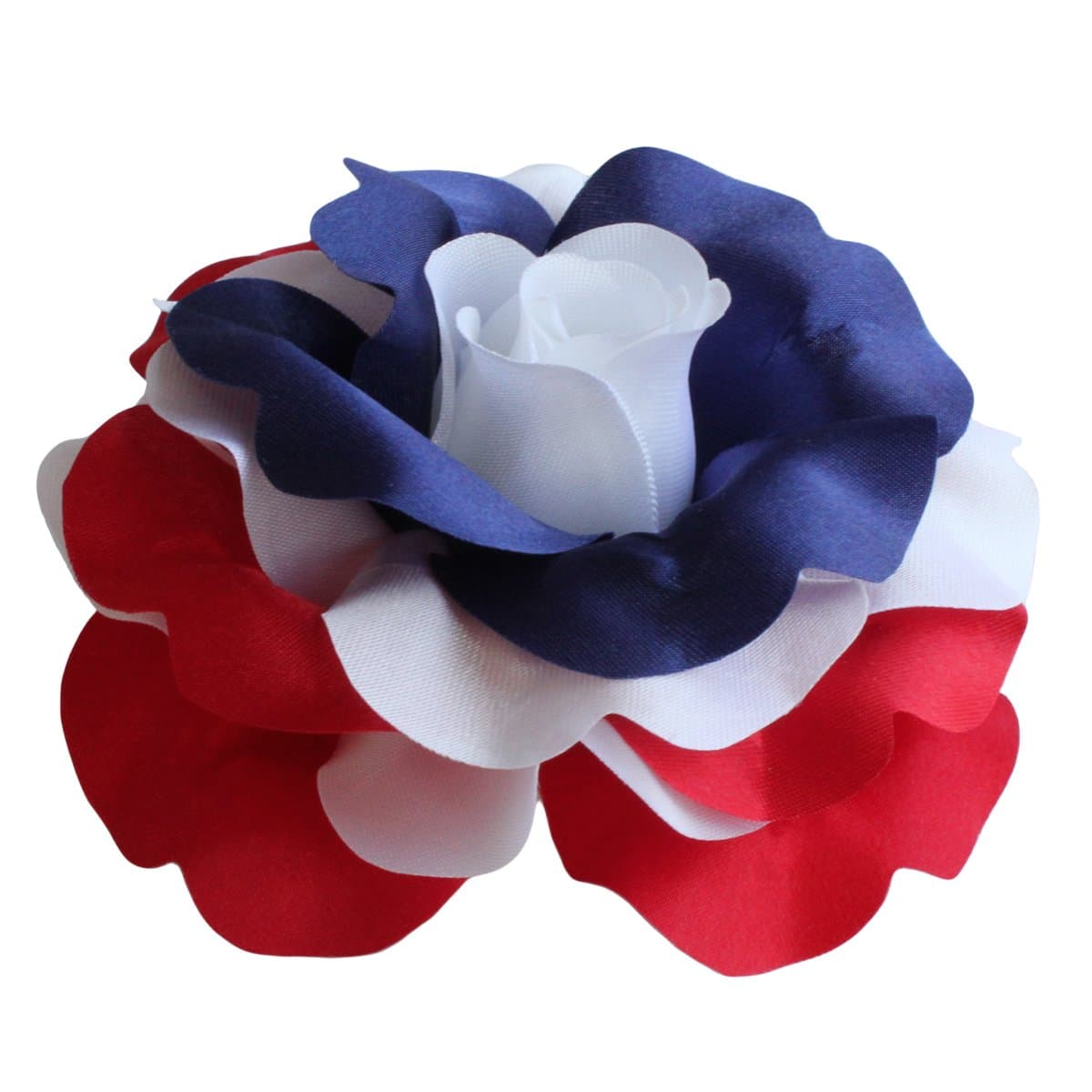 Flower Hair Clip and Brooch Pin: Patriot Rose: Made in USA