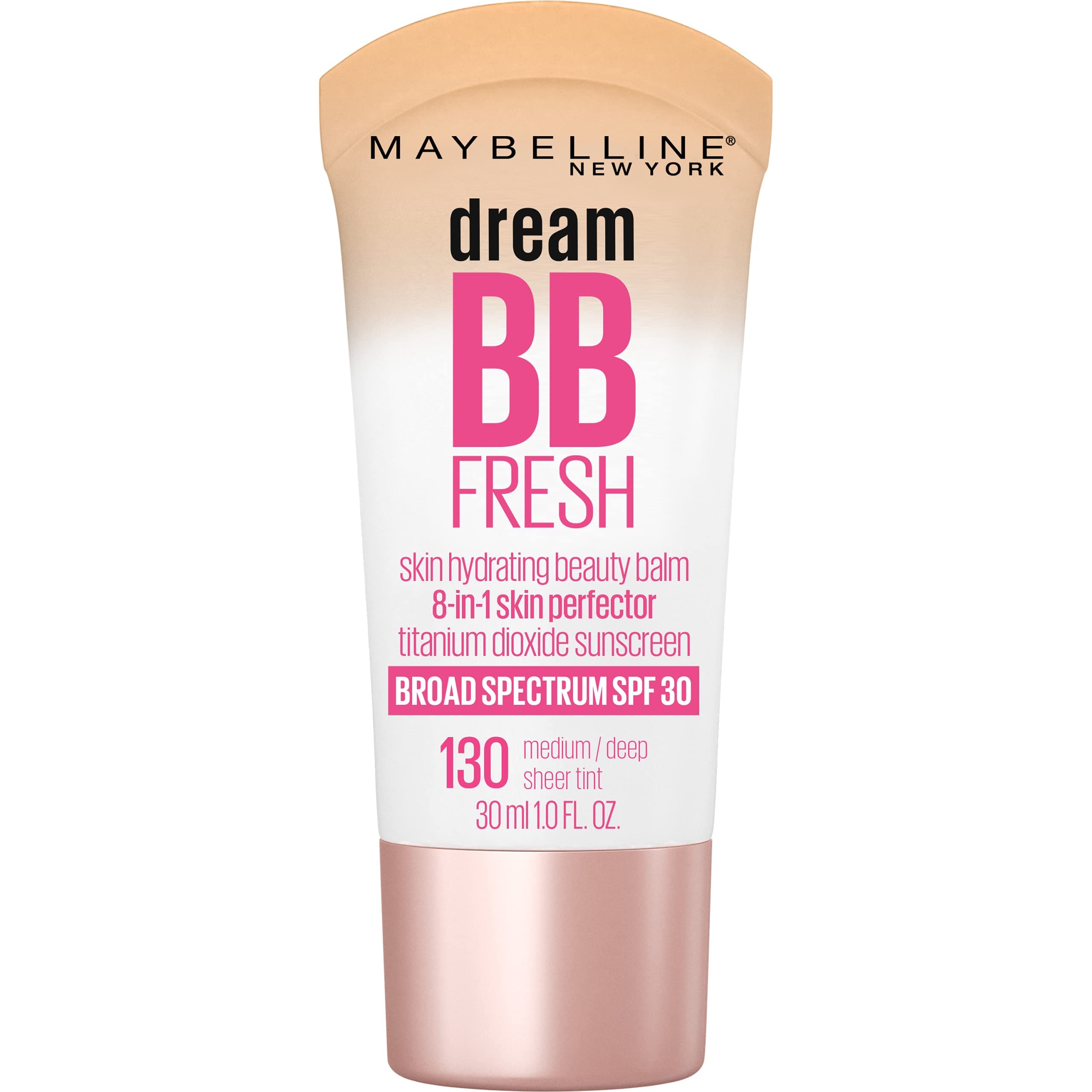 Maybelline New York Makeup Dream Fresh BB Cream, Medium Skintones, BB Cream Face Makeup, 1 fl oz