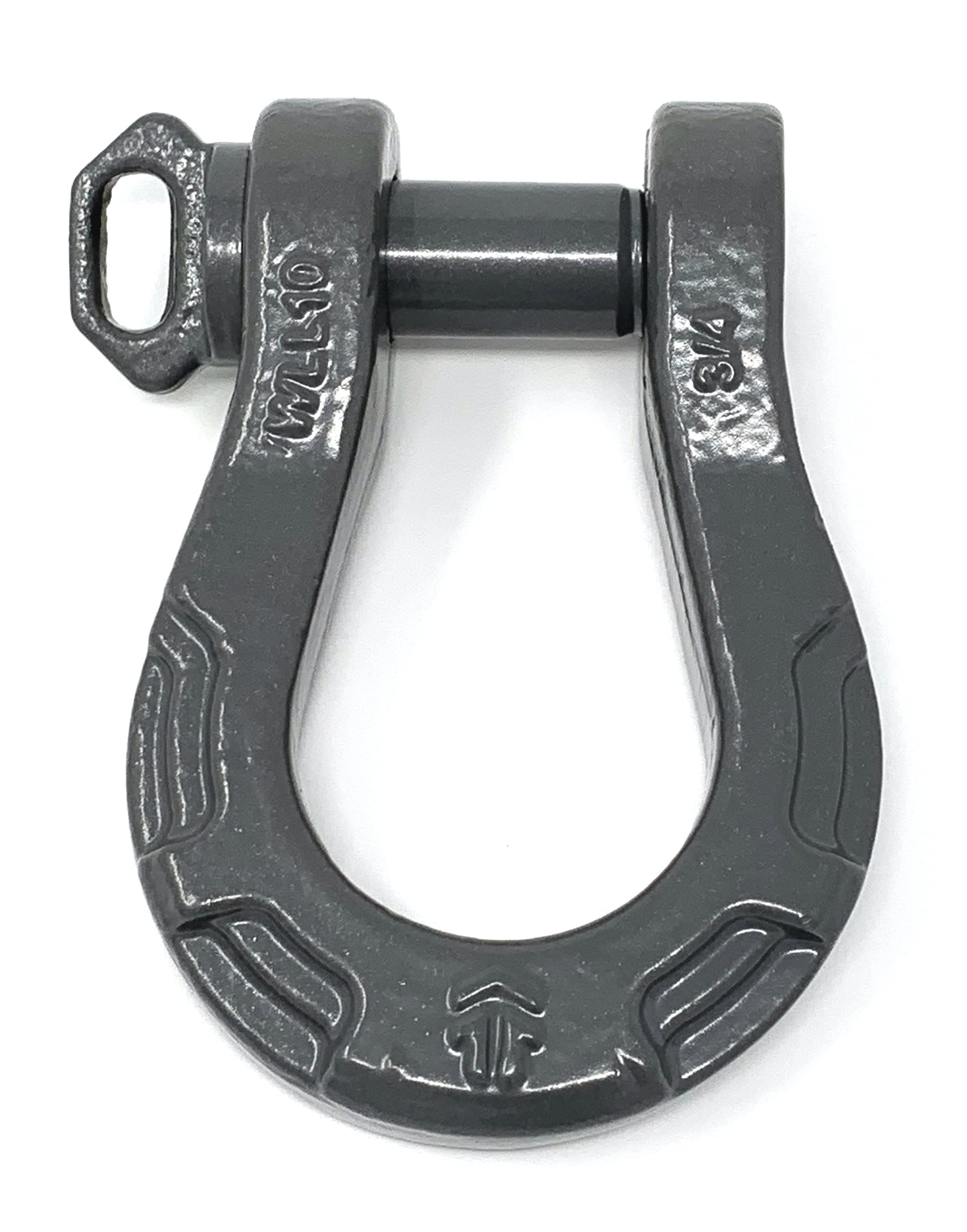 Tackle TuffPremium 3/4" D-Ring Shackle 10 Ton WLL (Gray)