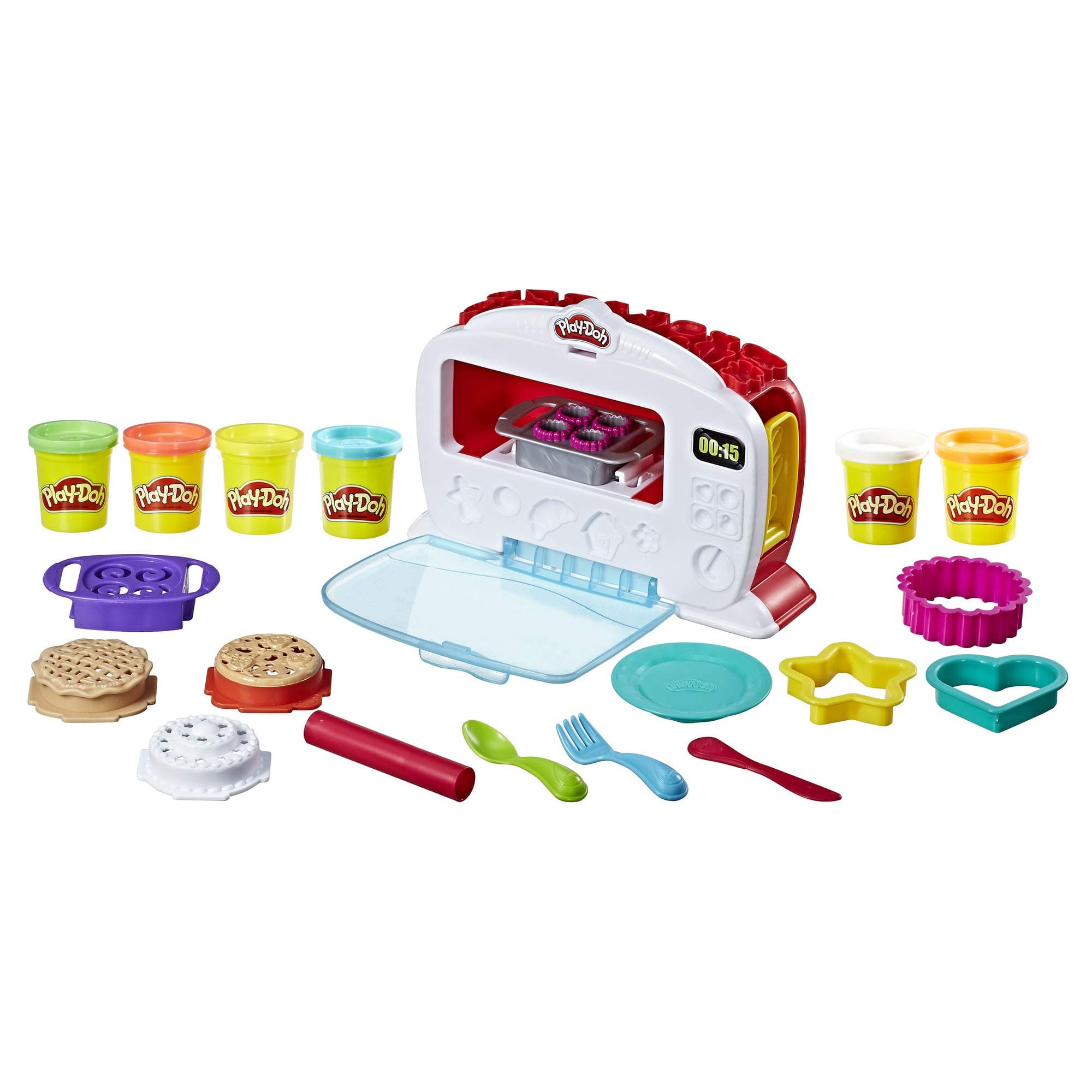 Kitchen Creations Magical Oven Play Food Set for Kids 3 Years and Up with Lights, Sounds, and 6 Colors
