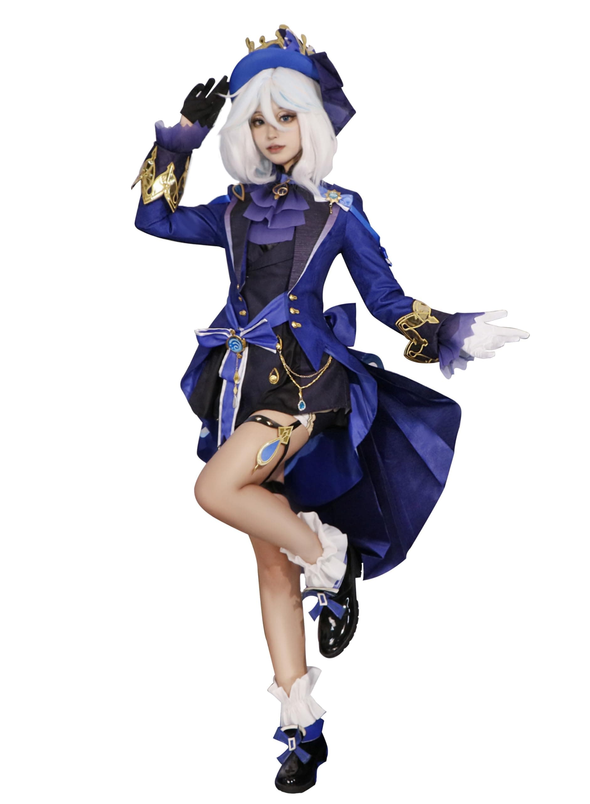 OSIAS Genshin Impact Cosplay Furina Black Form Cosplay Costume Set