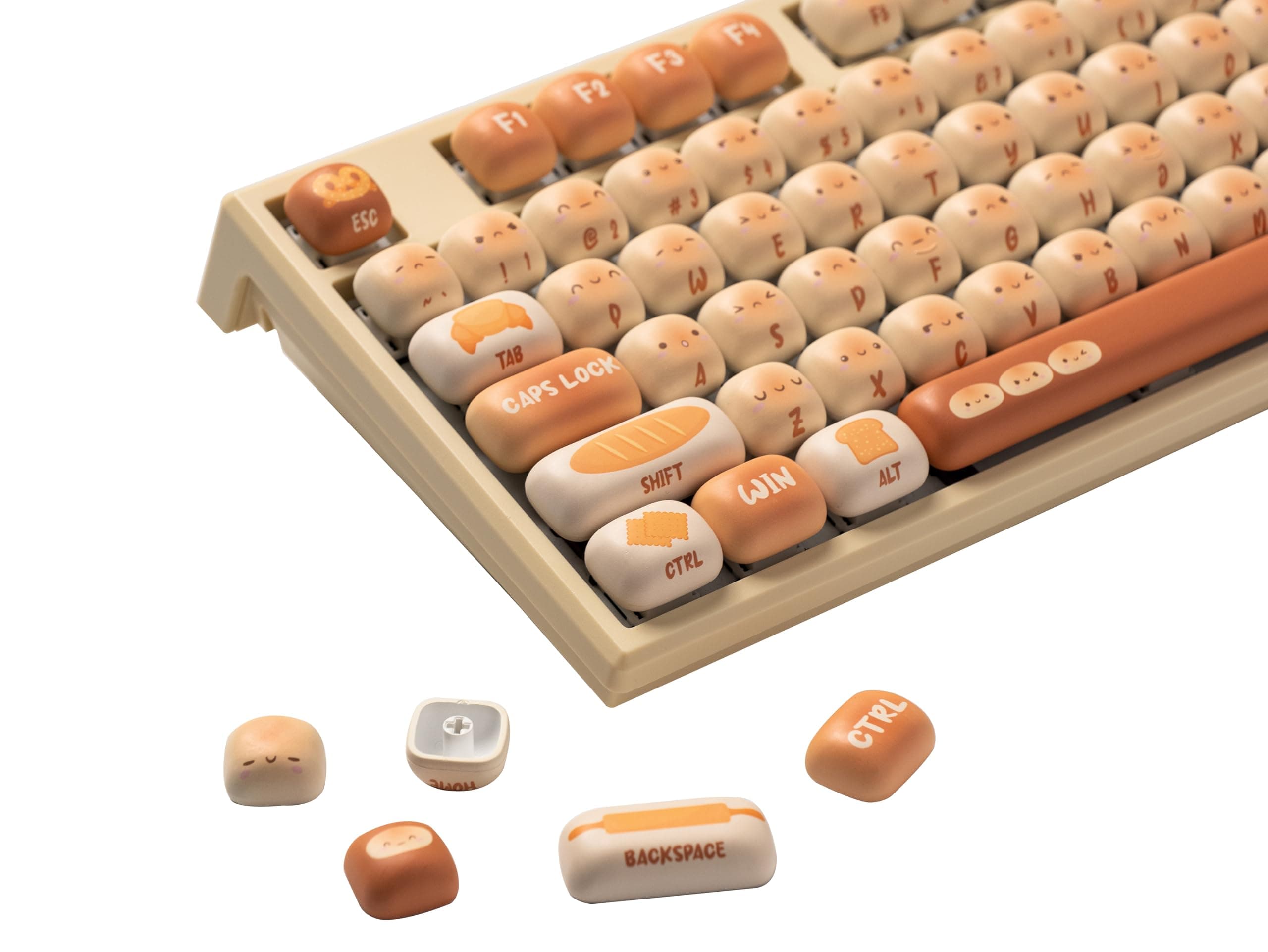 Akko PBT Keycaps Set, Bun Wonderland MOG Profile 138-Key Keycaps for Mechanical Keyboards
