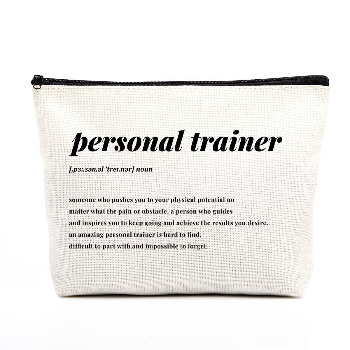 fkovcdyPersonal Trainer Gifts for Women Makeup Bag Appreciation Gift Gym Gift Zipper Pouch Accessories for Athletic Trainer Fitness Instructor Birthday Christmas Gifts for Her Coworkers