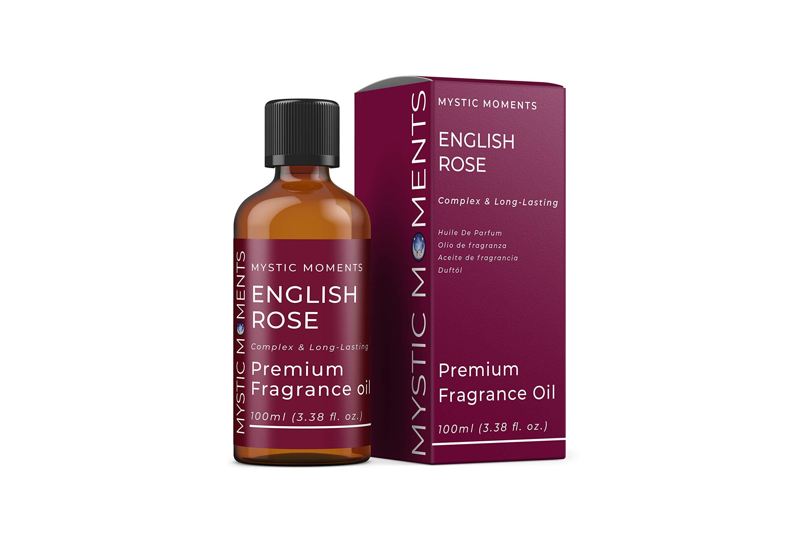 Mystic Moments | English Rose Fragrance Oil - 100ml - Perfect for Soaps, Candles, Bath Bombs, Oil Burners, Diffusers and Skin & Hair Care Items