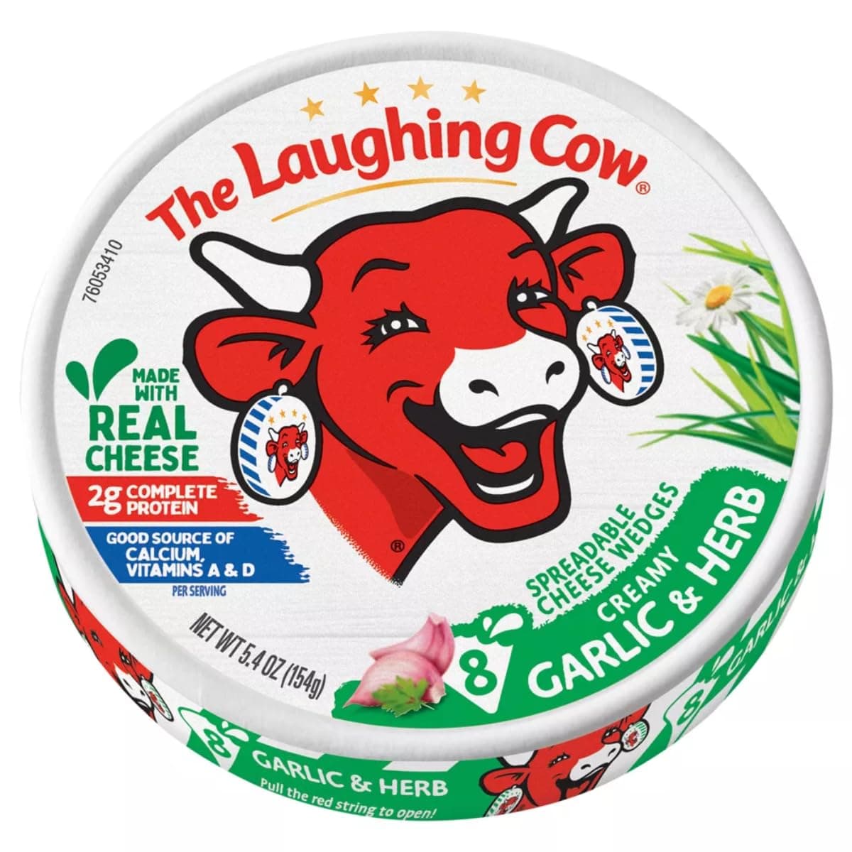 THE LAUGHING COW Garlic And Herb Wedge, 6 Ounce