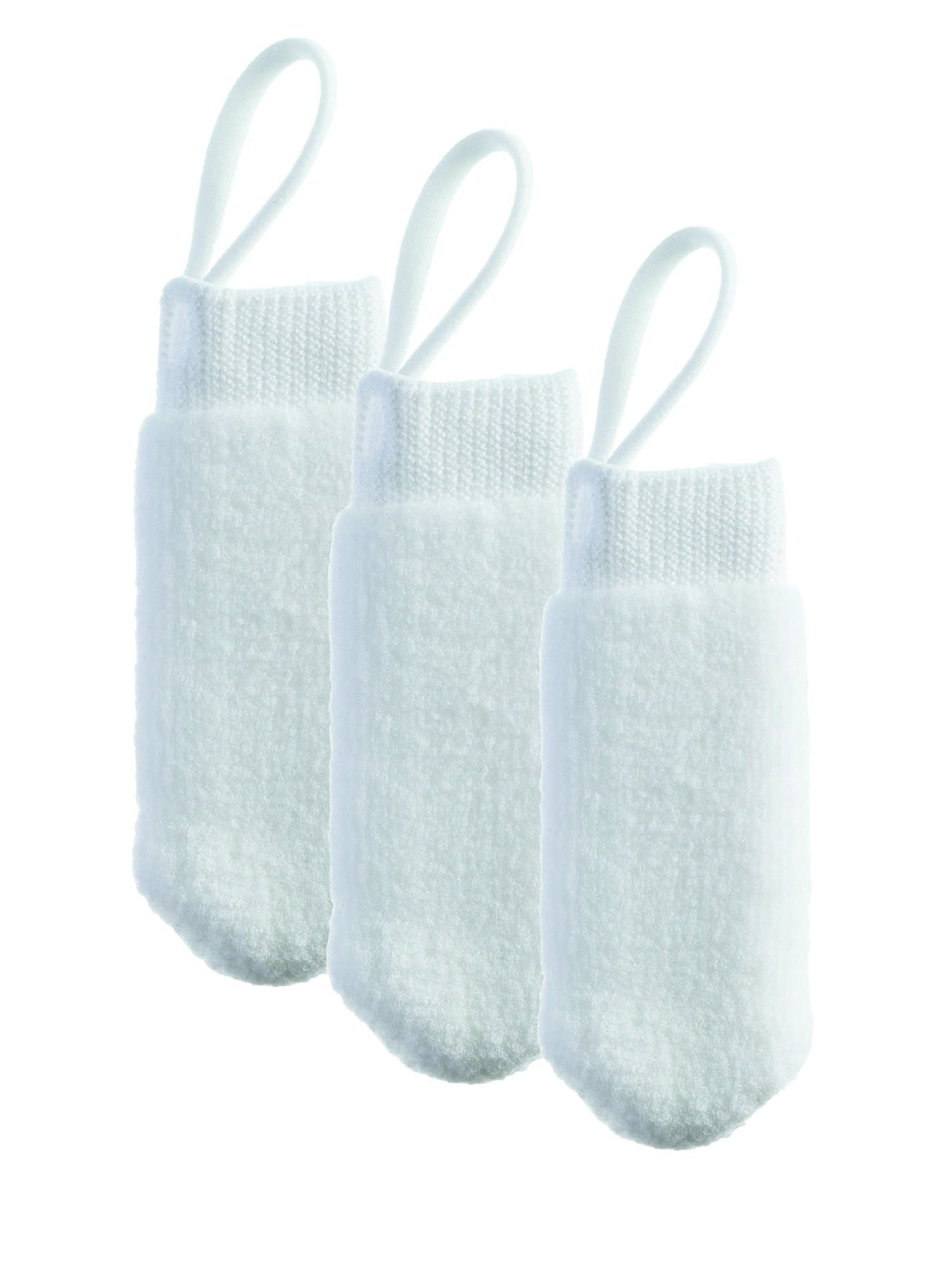 Petosan Microfiber Fingerbrush, 3 Pack, Battery Powered, White, for Dogs