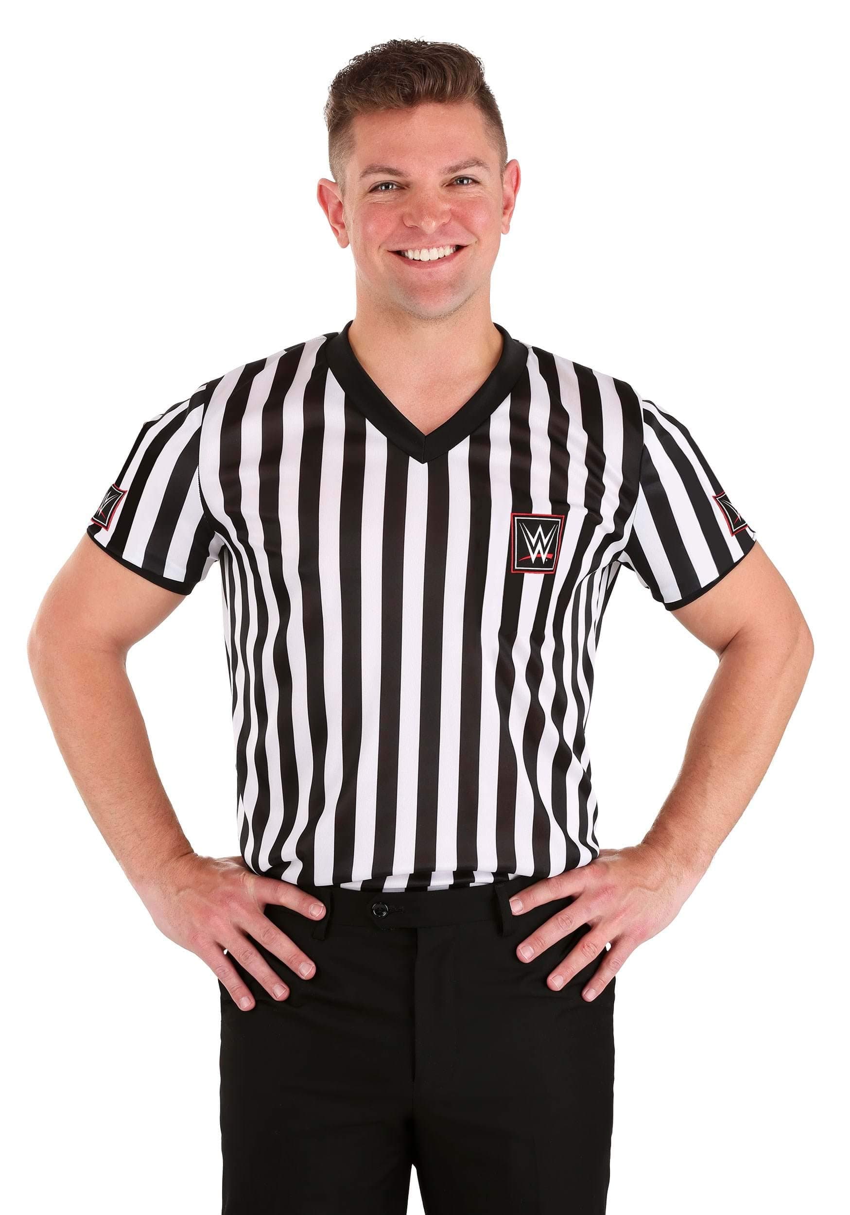 WWE Referee Shirt Fancy Dress Costume