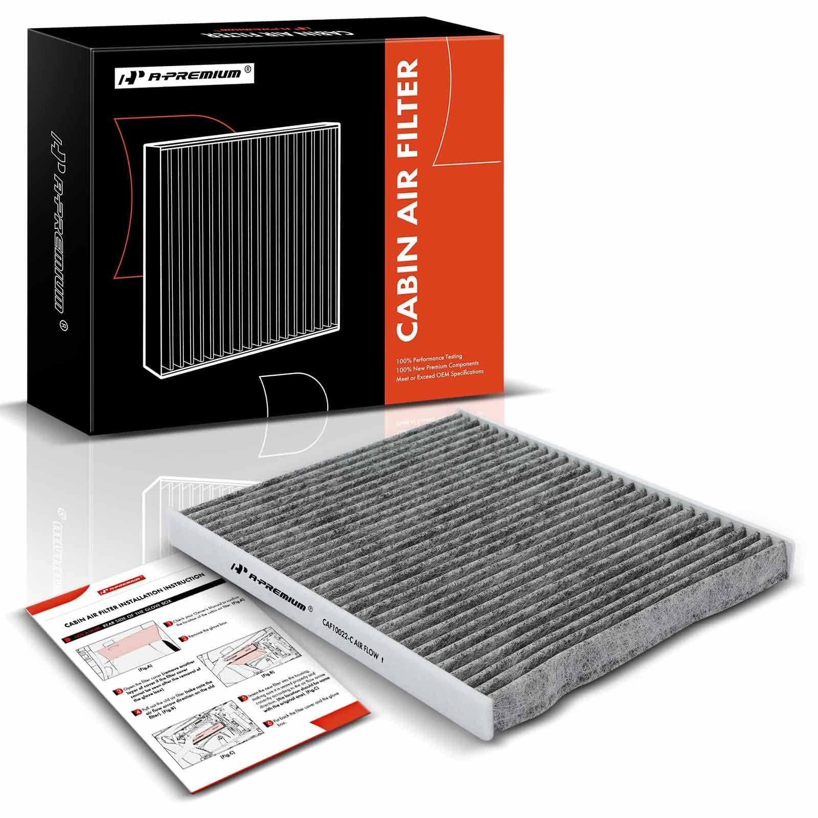 Cabin Air Filter with Activated Carbon Compatible with Jeep Gladiator 2020-2022, Wrangler 2018-2023 - 2.0L 3.6L 6.4L - Replace# 68301863AA