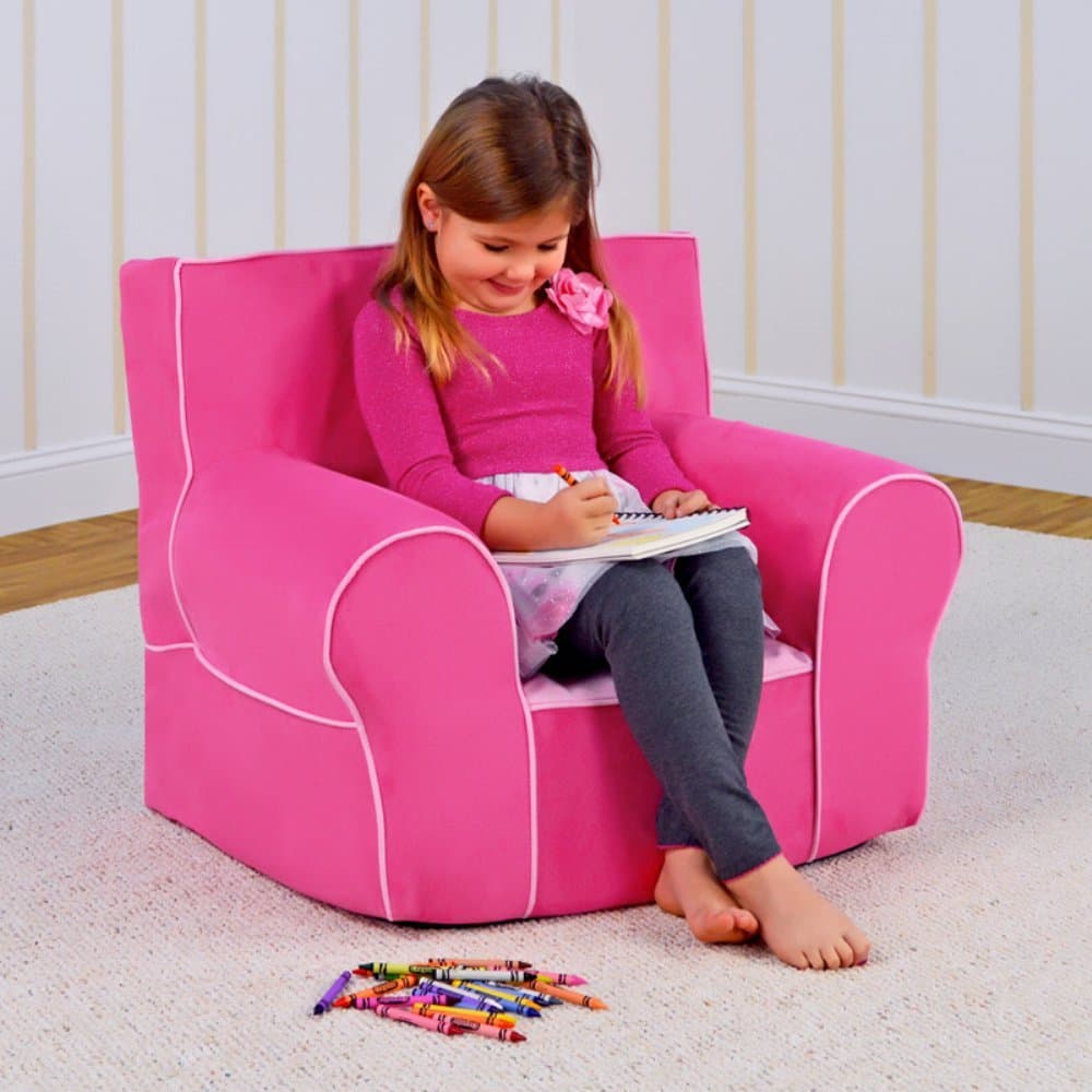 Grab-n-go Kid's Foam Chair with Handle - Passion Pink with Bubblegum Pink