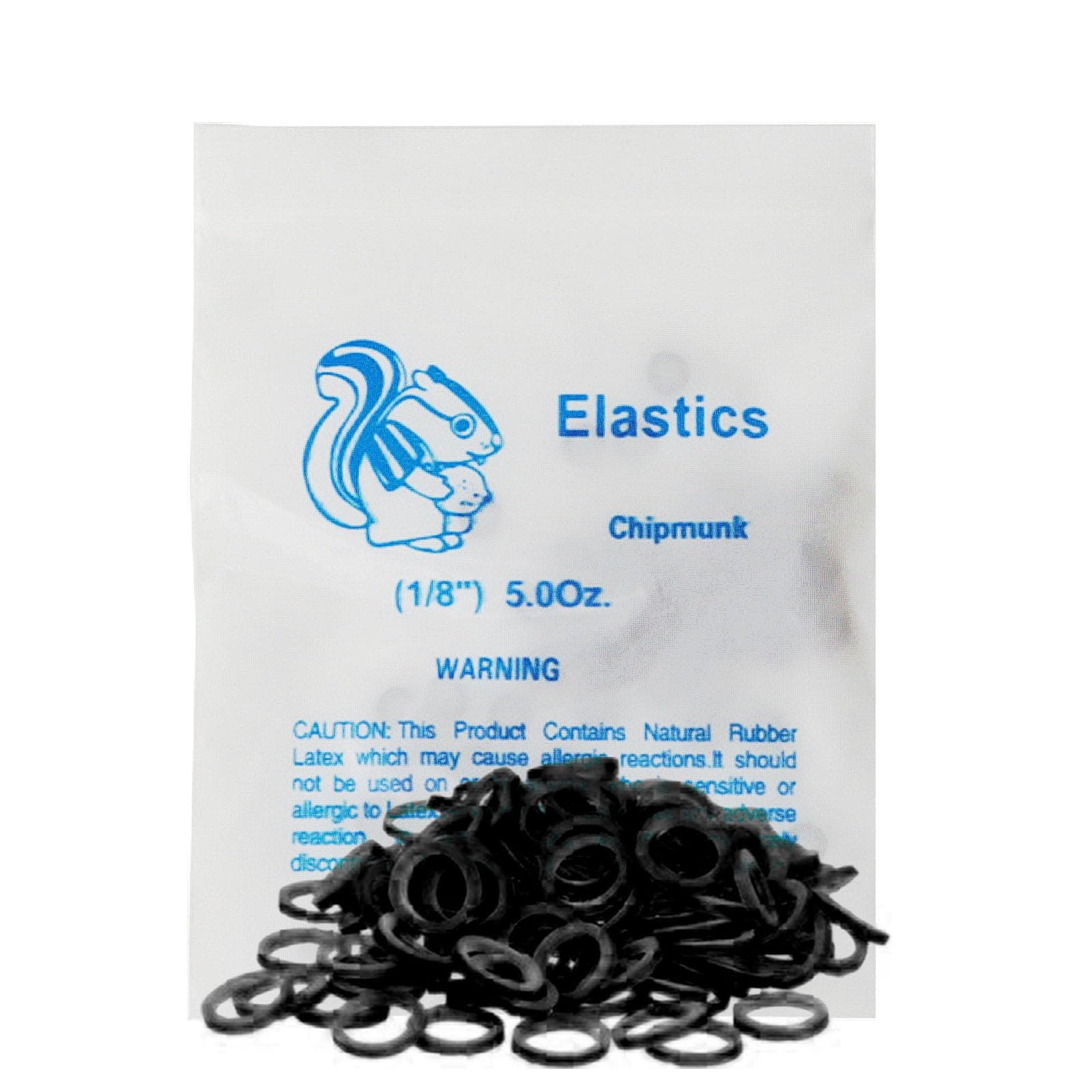 LA MIERE Non latex 100P Black Orthodontic Elastics Dental Rubber Bands Intraoral Black Elastic Bands (Medium, 5 Oz, 1/8" (3.2mm))