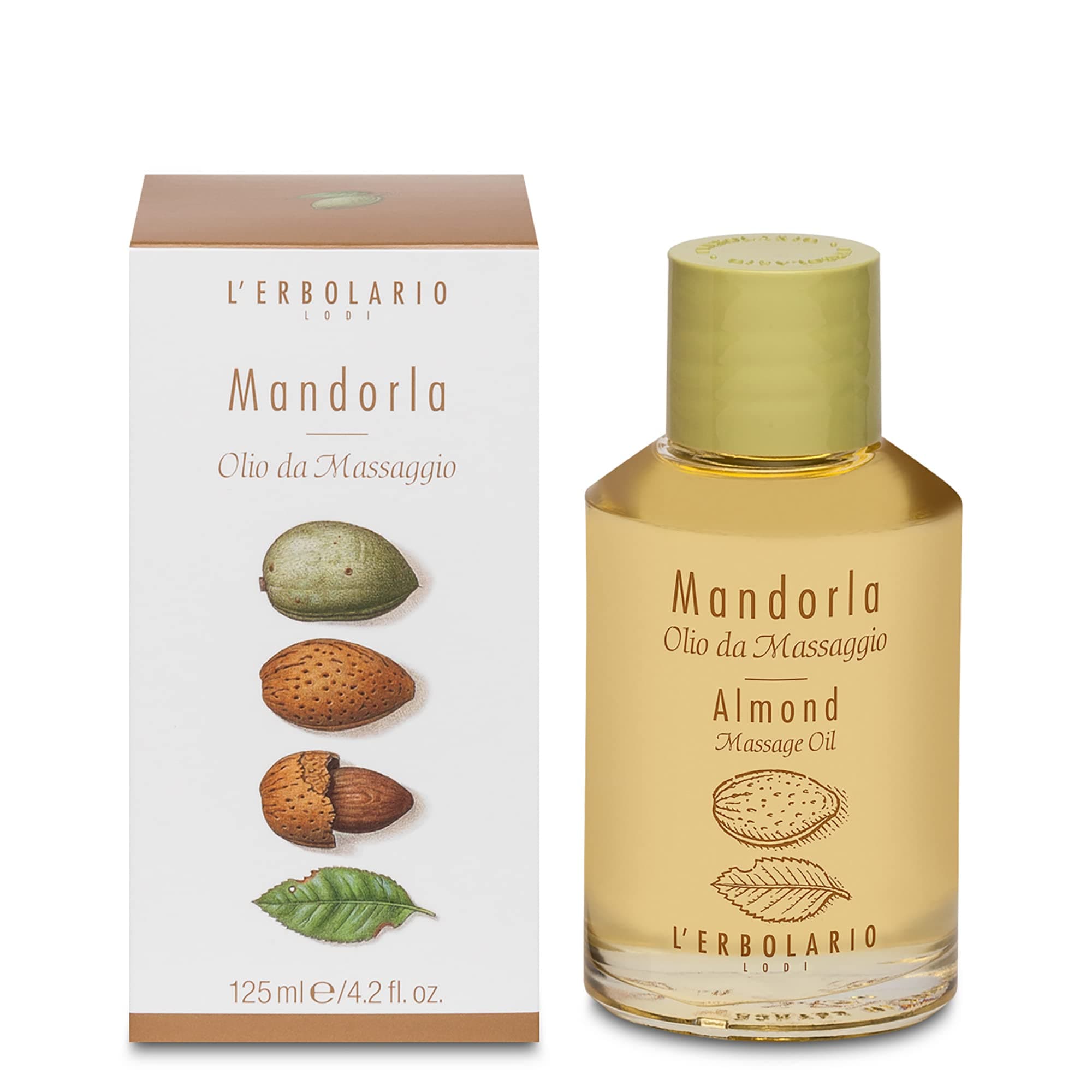 Almond Massage Oil – Emollient and Softening Body Oil with Cold-Pressed Almond – Skin Nourishment for Delicate and Sensitive Skin - 4.2 oz