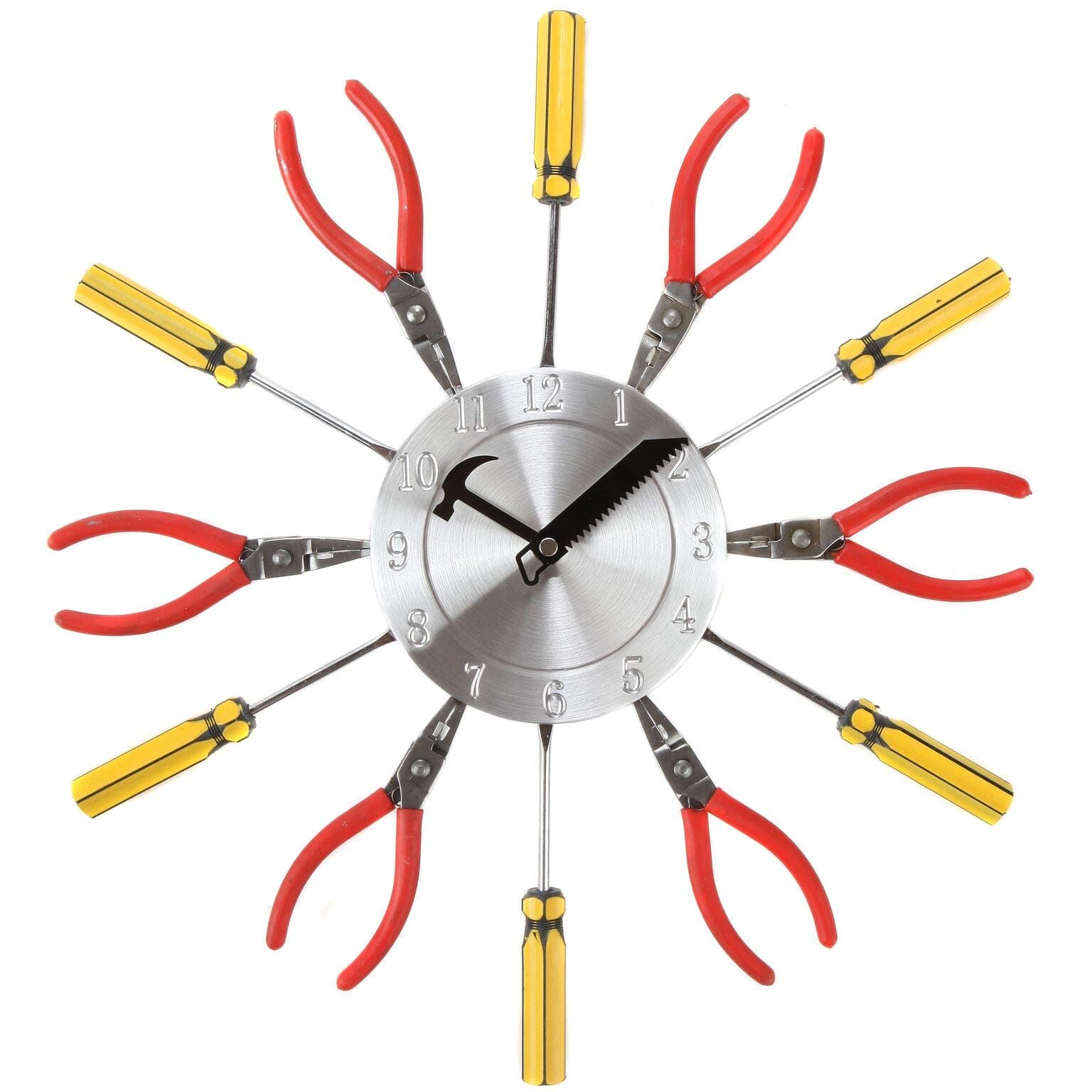 Trenton Gifts Workshop Clock | Tool Themed Wall Clock | Perfect for Garage, Workshop or Man Cave