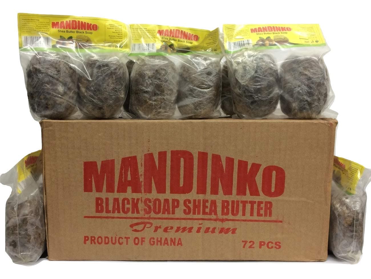 Black Soap with Sheabutter, Moringa Oil, Nim Oil & Coconut Oil - Pack of 2 | From Ghana