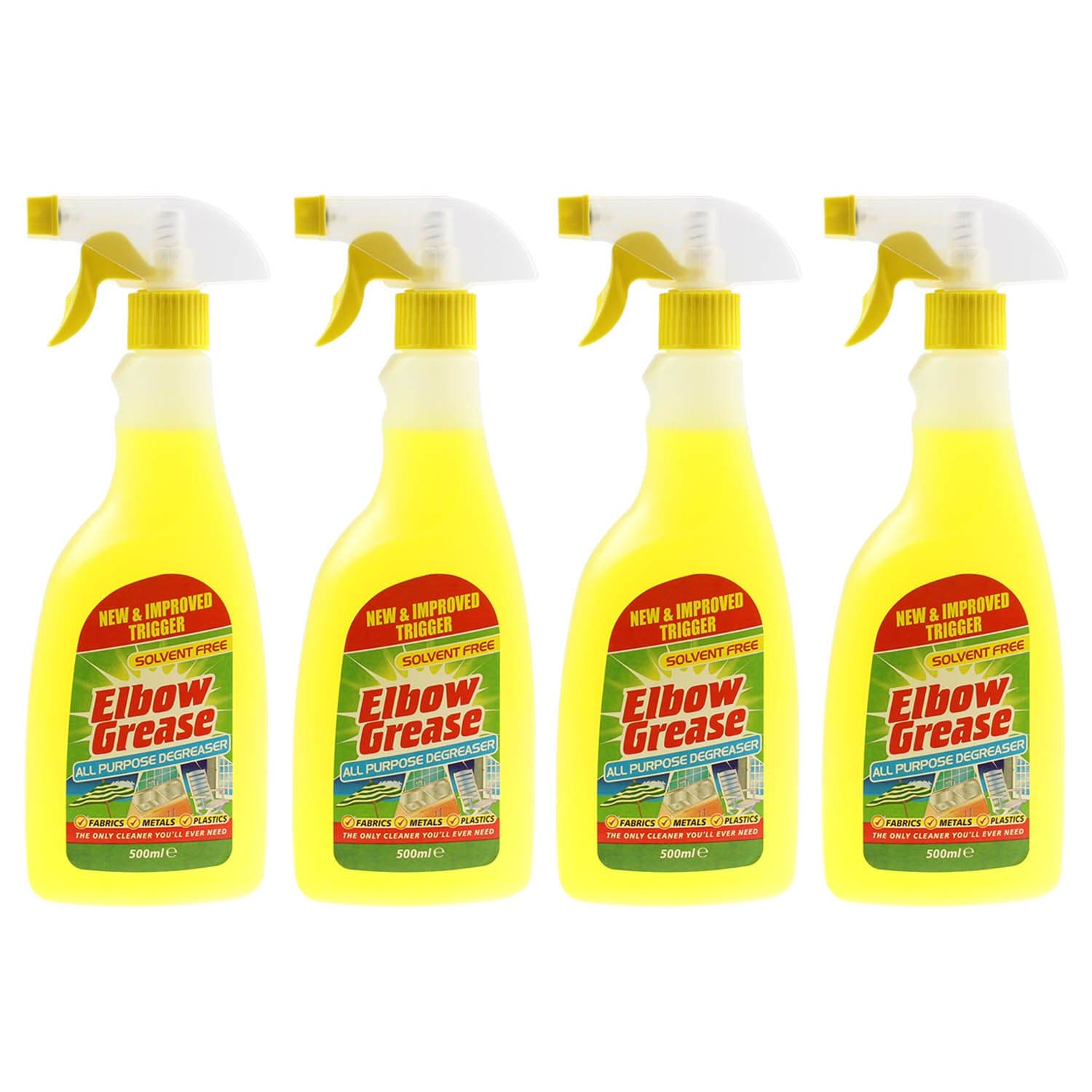 Elbow Grease 4x500ml All Purpose Kitchen Laundry Household Degreaser Cleaner Spray