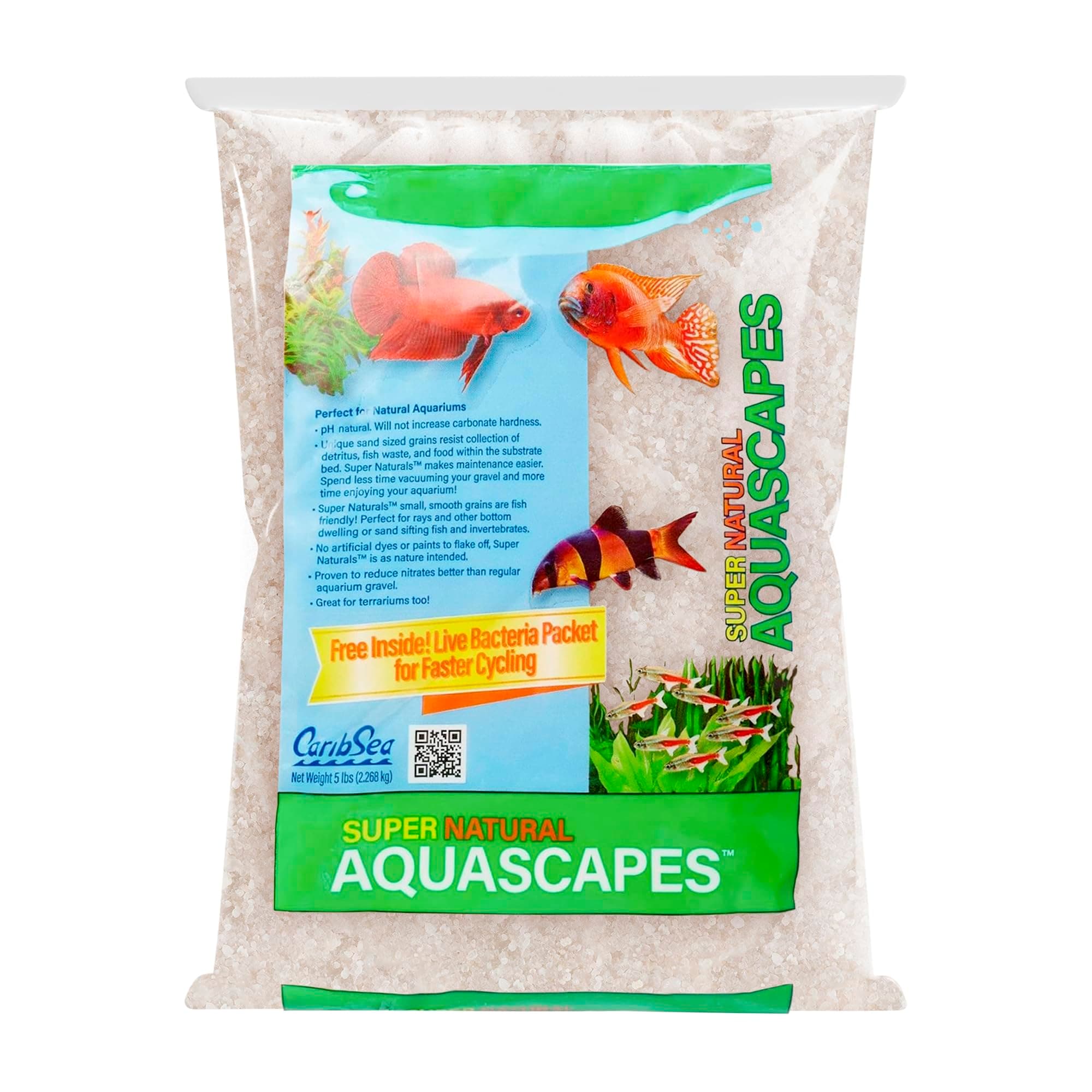 Caribsea Super Naturals Aquarium Sand, 20-Pound, Crystal River