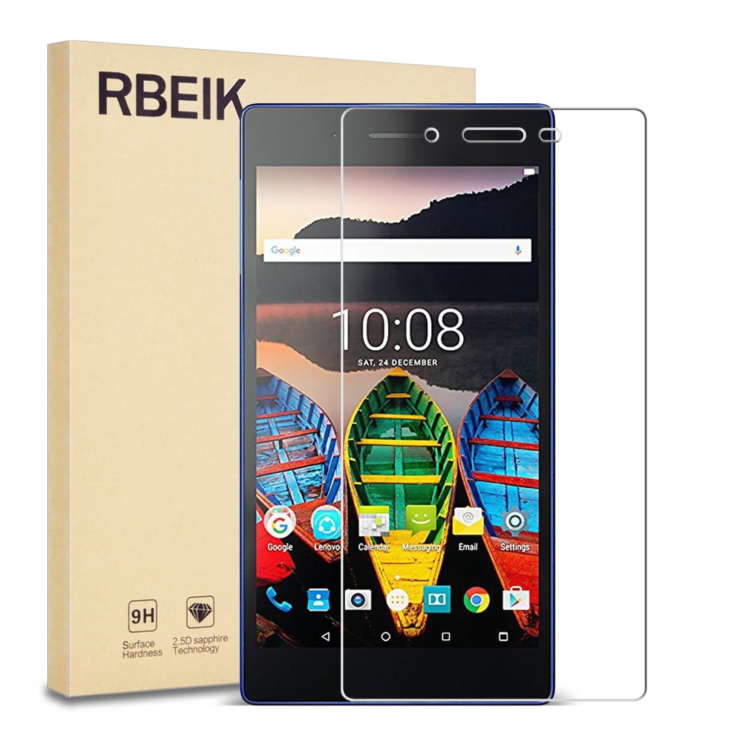 RBEIK Lenovo TAB3 7 Essential Screen Protector [Tempered Glass] - Premium 9H Hardness Tempered Glass Screen Protector for Lenovo TAB 3 7 Essential 7-Inch Tablet/TAB 3 A7-10