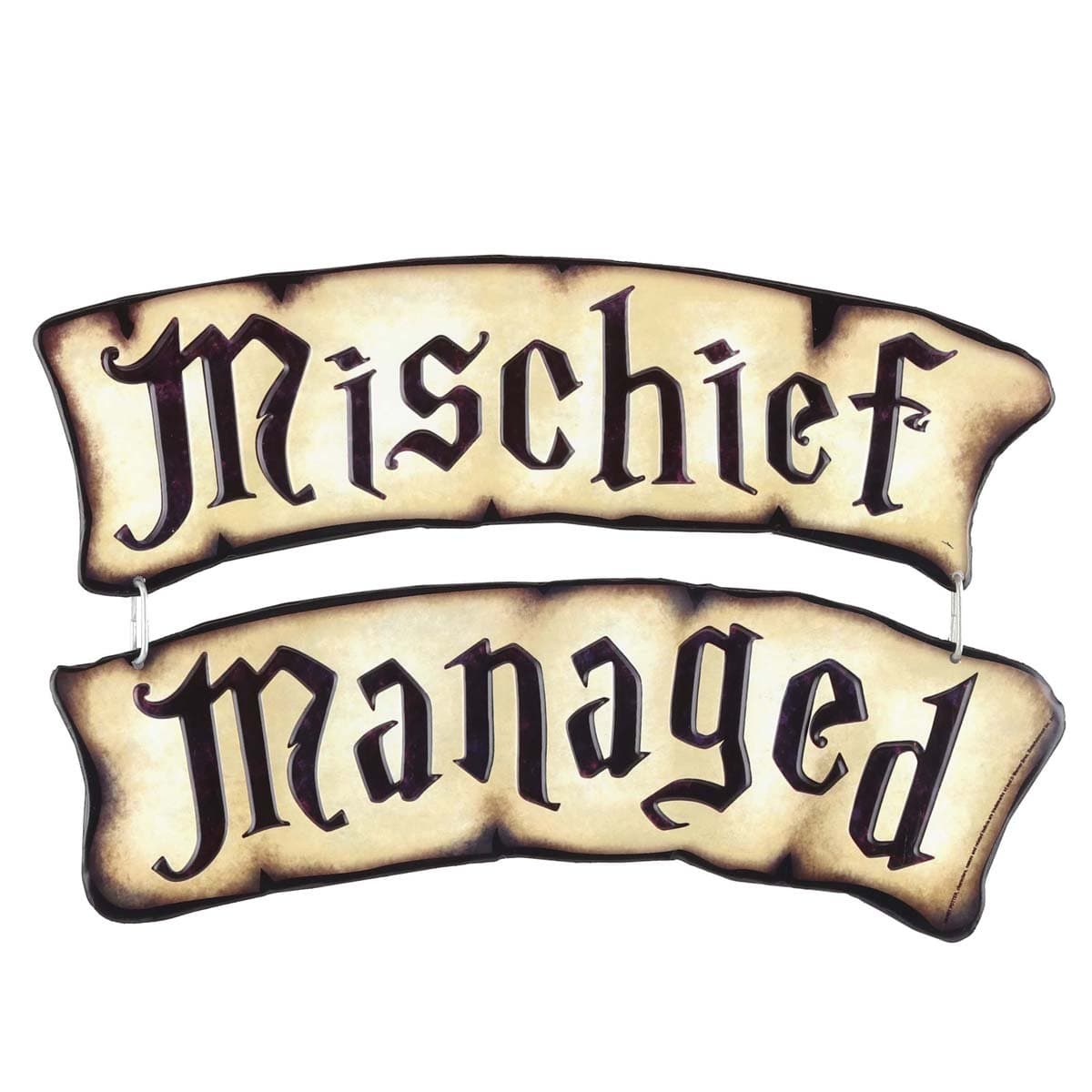 Harry Potter Mischief Managed Embossed Metal Sign - Vintage Harry Potter Wall Art for Bedroom or Movie Room