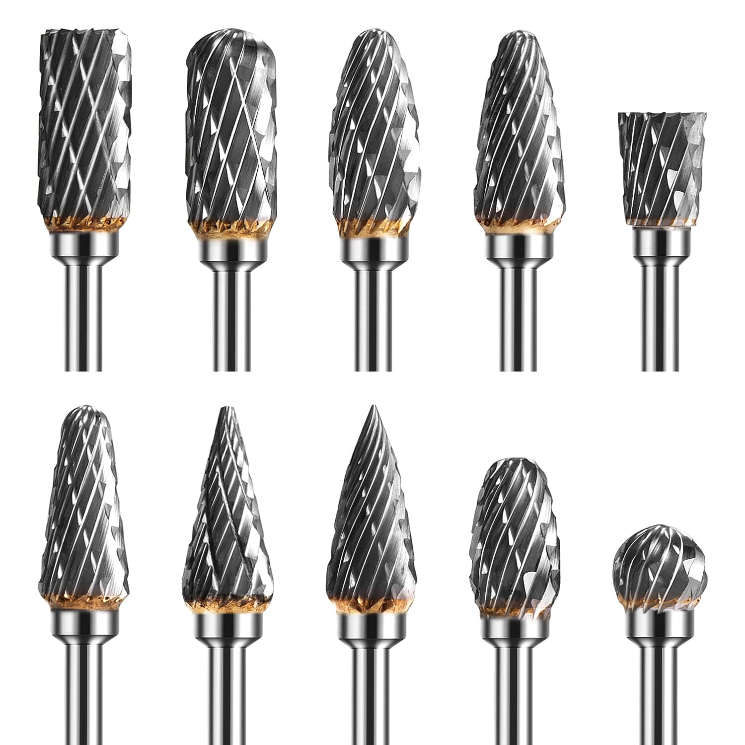 Double Cut Carving Bits for Rotary Tool Accessories for Woodworking, Polishing