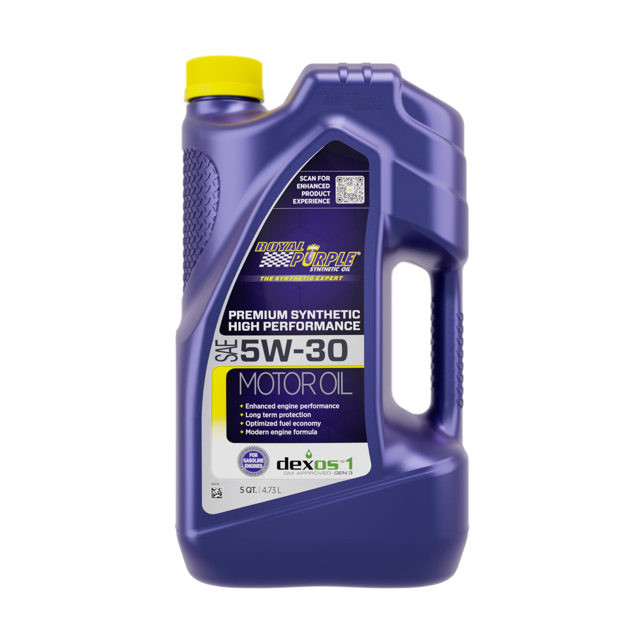 Royal Purple 51530 API-Licensed SAE 5W-30 High Performance Synthetic Motor Oil, 5 qt.