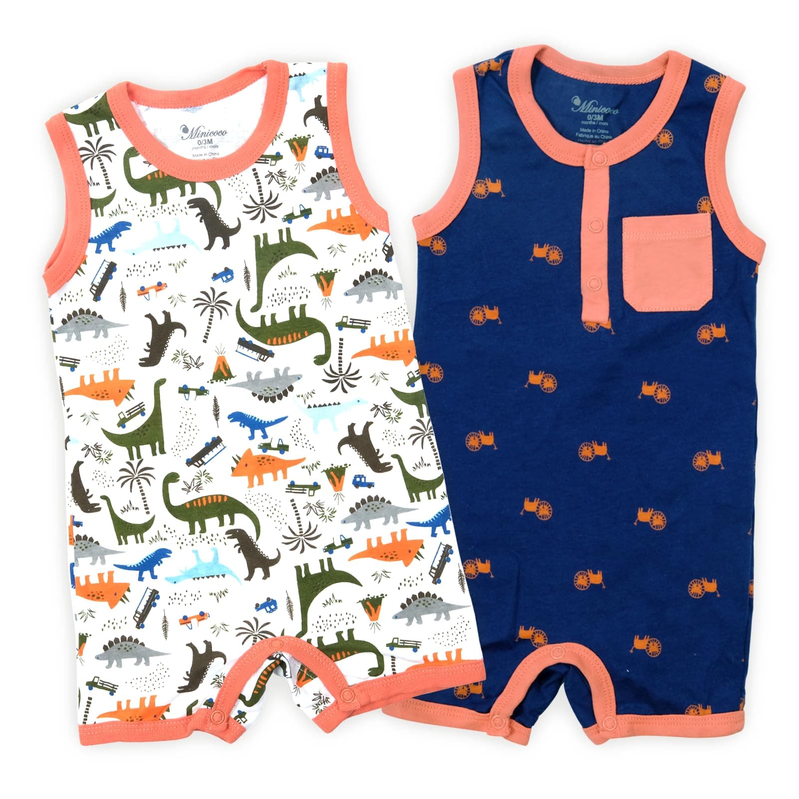 Baby Infant Boys Girl Sleeveless One-Piece Vest Rompers Tank Top Jumpsuit Toddler Cotton Outfits