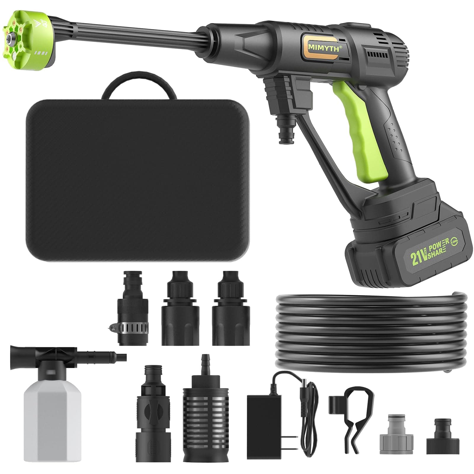 Cordless Pressure Washer; 990PSI Cordless Power Washer with Brushless Motor, 4.0Ah Battery&Charger, 6-in-1 Nozzle, 3 Power Level Touch Screen; powerwasher for Cars/Yard