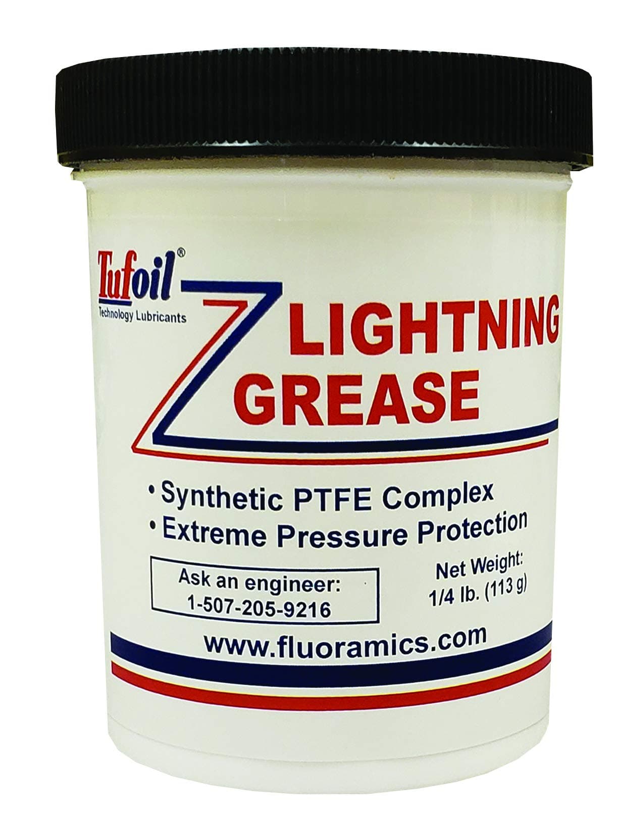 Fluoropolymer Grease Lubricant (1/4 lb. Jar) - Extends Machine Life, Prevents Corrosion - Machine Lubricant