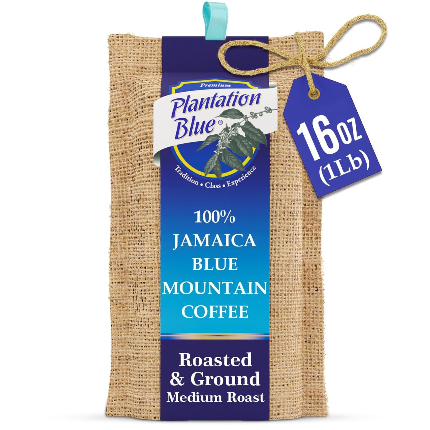 Plantation Blue 100% Jamaica Blue Mountain Coffee Medium Roasted and GROUND (...