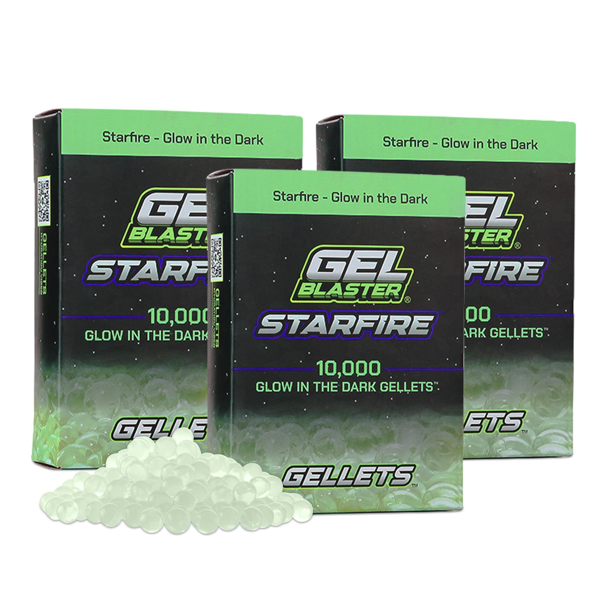 Gel Blaster Starfire Gellets - Official Refill Ammo for Starfire Gel Blasters - Glow-in-The-Dark UV Activated Tracer Night Rounds - Increased Blasting Performance & Accuracy (30,000) - Ages 14+