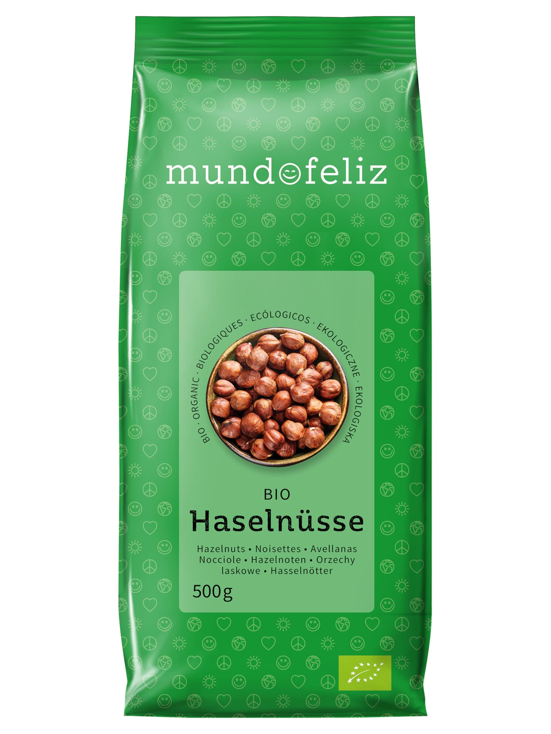 Mundo Feliz - Organic Raw Hazelnuts 2 x 500 g