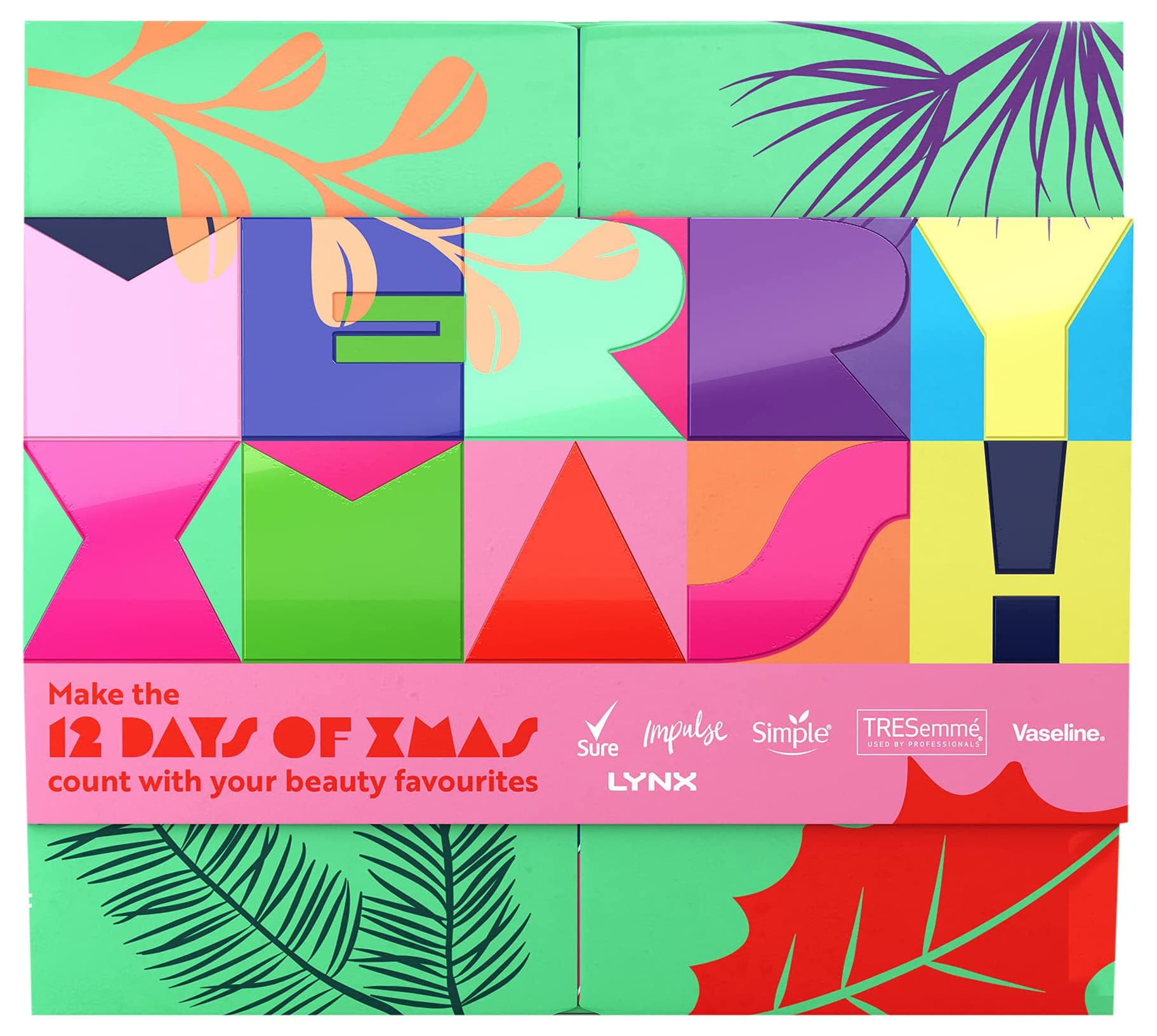 Advent Calendar 2021 for Women - Sure, Impulse, Simple, Tresemme, Vaseline, LYNX, Dove - 12 Days of Festive Gifts for A Christmas Countdown Including iPhone Charger and Hair Band