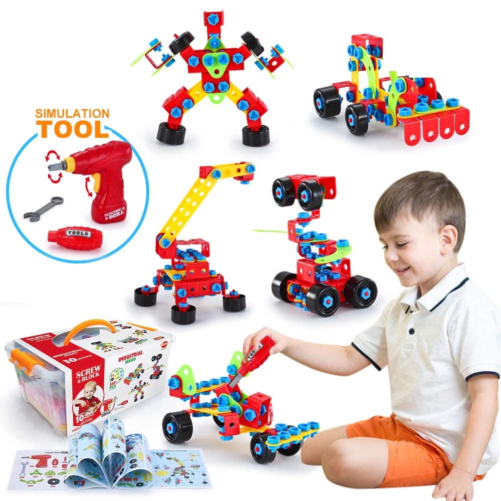 VATOS Building Toys 552 PCS Educational Construction Engineering Toys Blocks Set STEM Learning Toys Kit Creative Fun Toys for Kids Age 6+ Years Old Boys & Girls