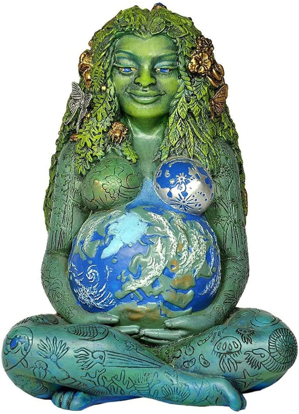 Mother Earth Statue, Gaia Statue Mother Earth Nature Resin Figurine Suit for Witchy Room Spiritual Room Altar Decor FD08859417