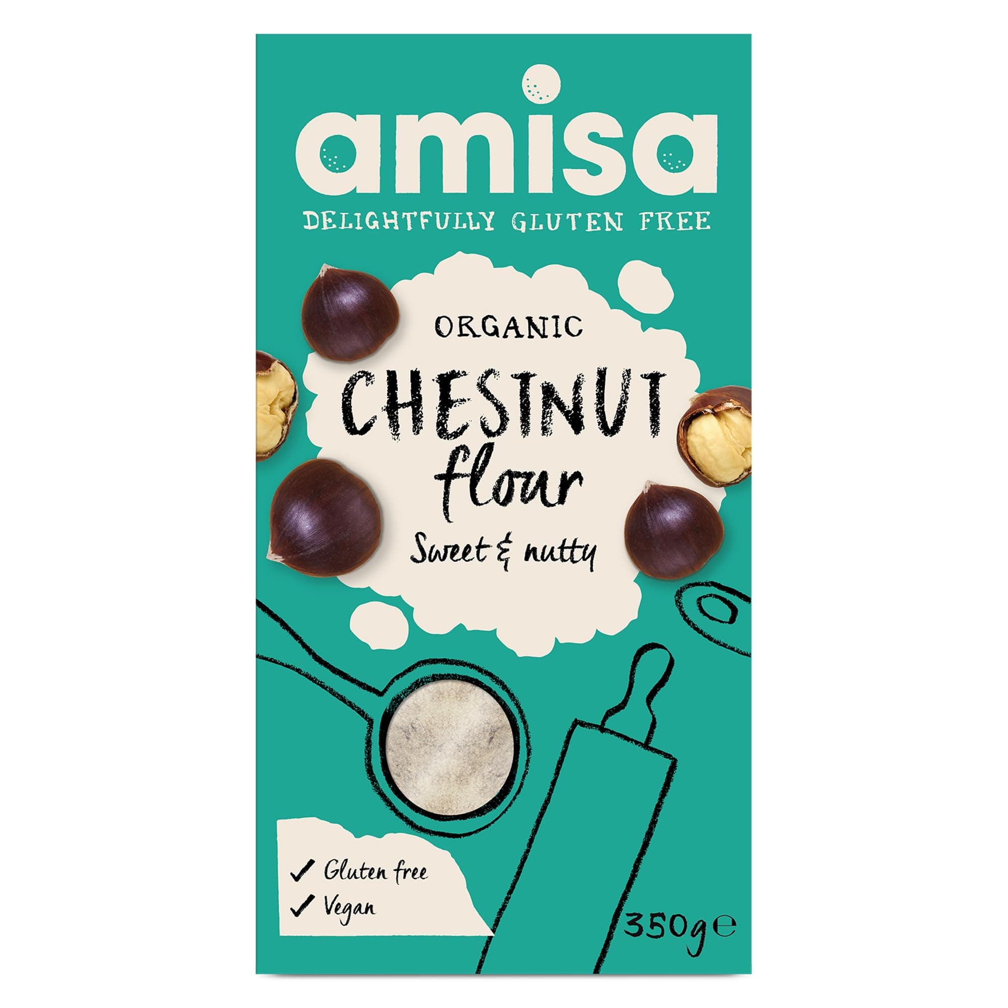 Amisa Gluten Free Organic Chestnut Flour 350 g