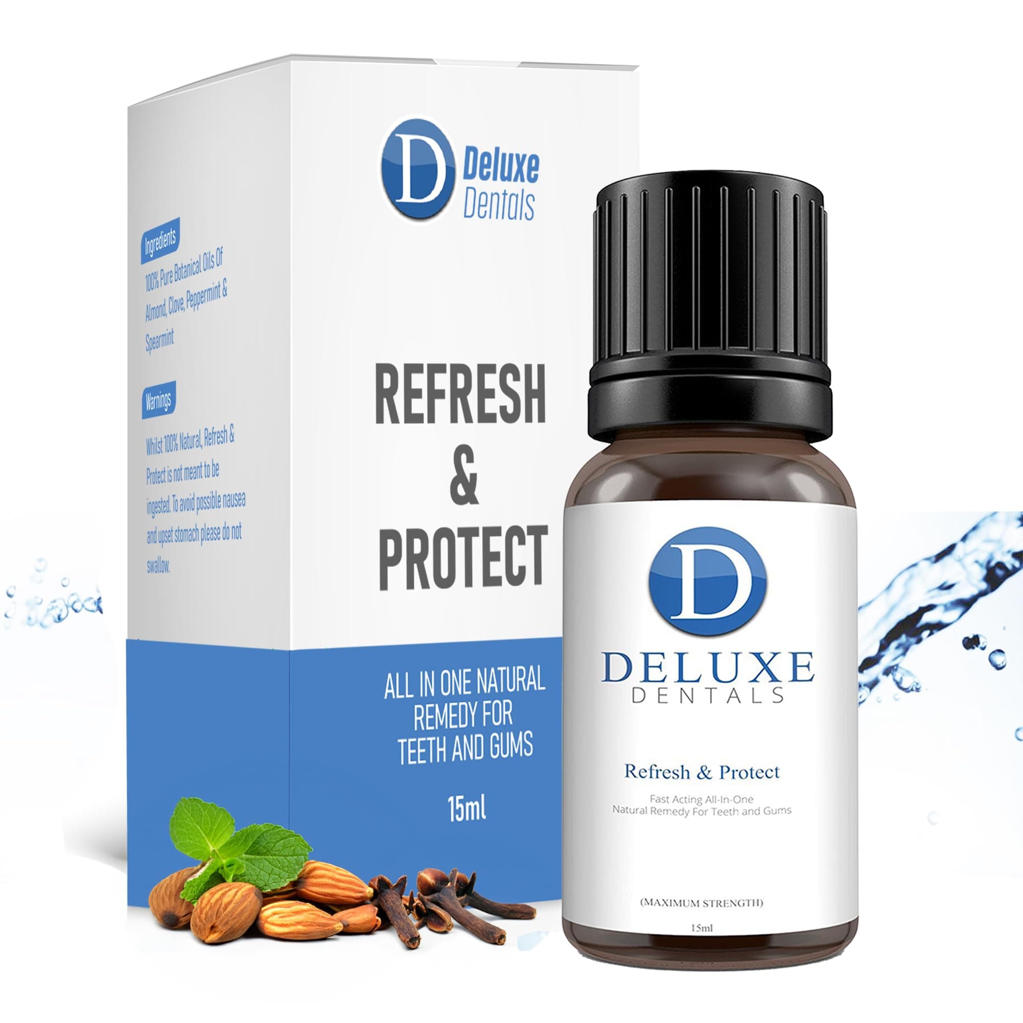 Gum Health Treatment for Adults - Toothache Treatment - Mouthwash for Gum Health, Fast Acting Pure Botanical Oils Remedy for Teeth and Gums, Clove Oil for Toothache - 15ml